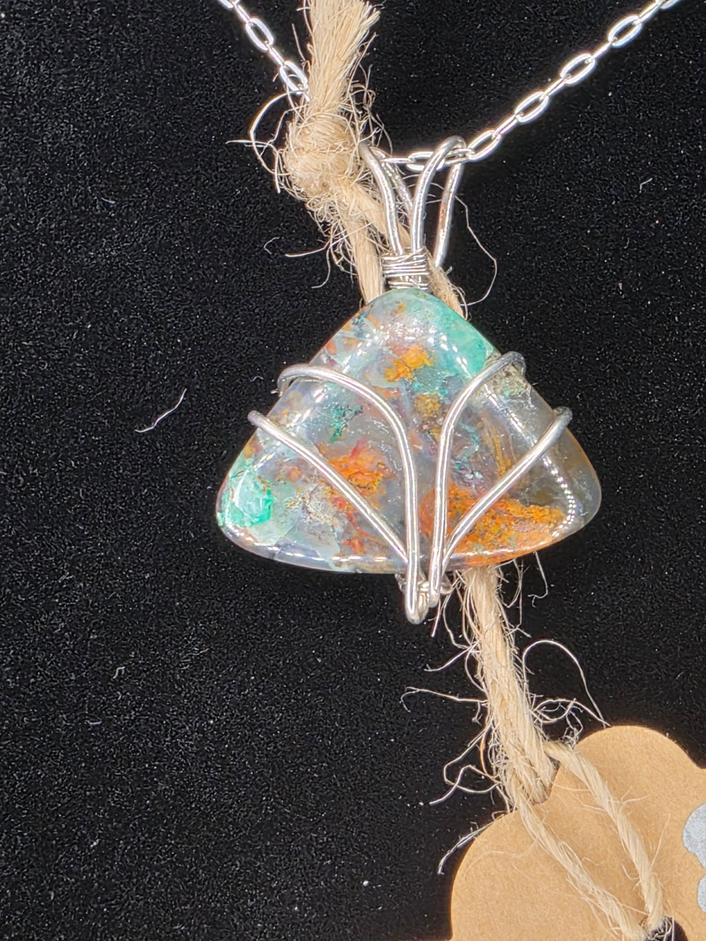 Copper Quartz Freeform Copper Pendant