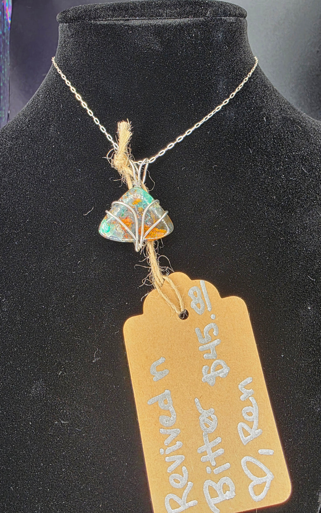Copper Quartz Freeform Copper Pendant