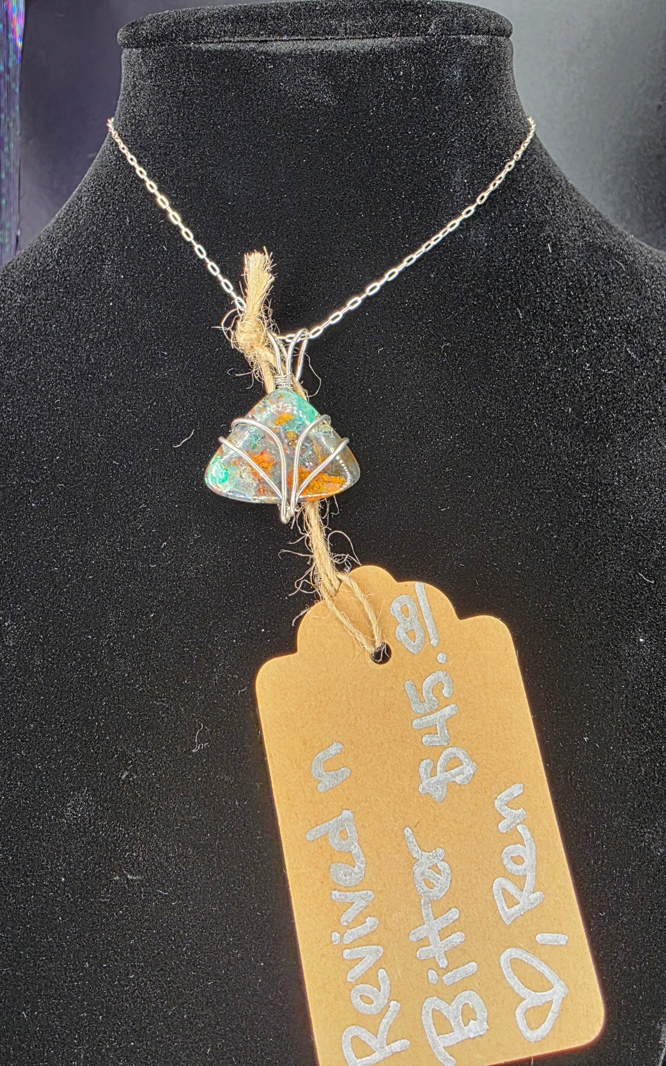 Copper Quartz Freeform Copper Pendant