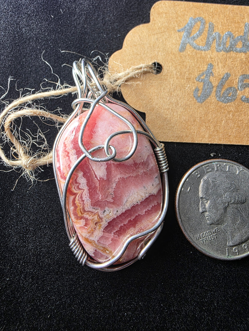 Rhodochrosite Oval Pendant