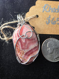 Rhodochrosite Oval Pendant