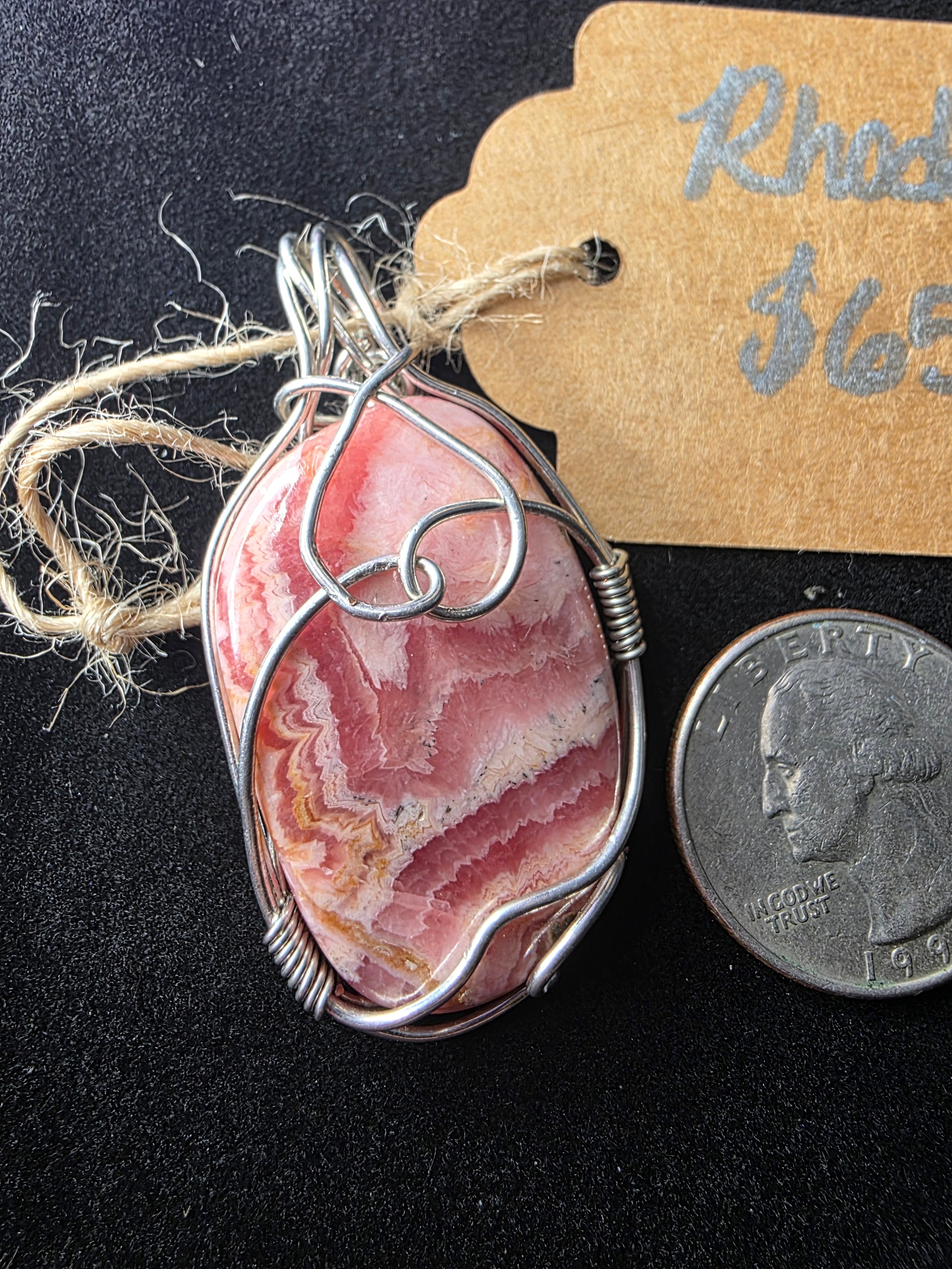 Rhodochrosite Oval Pendant