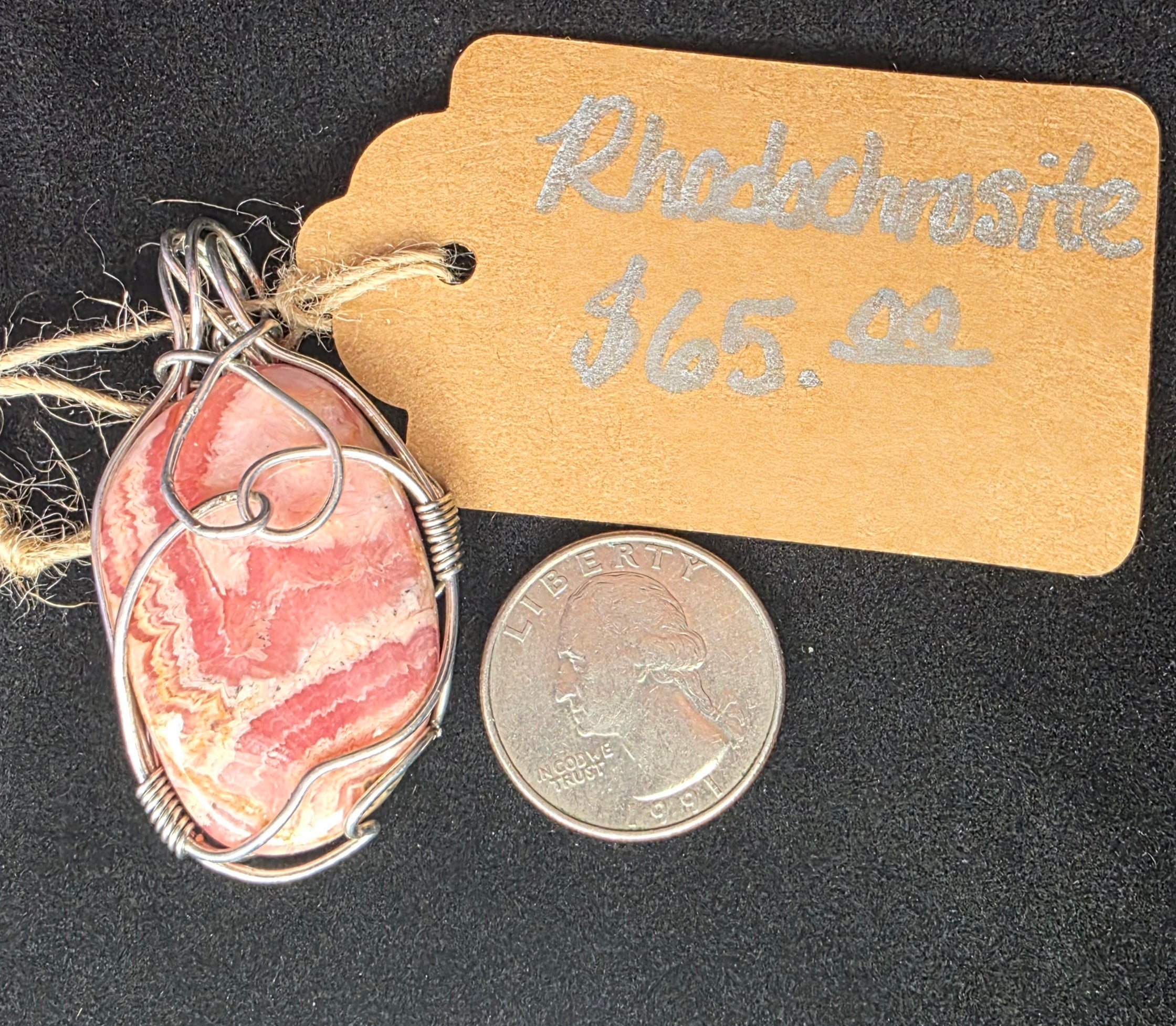 Rhodochrosite Oval Pendant