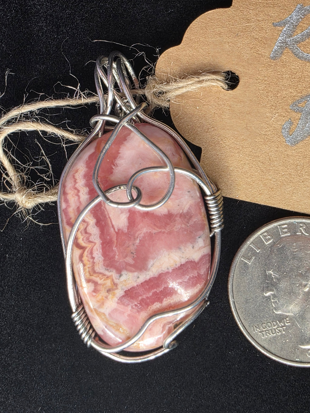 Rhodochrosite Oval Pendant