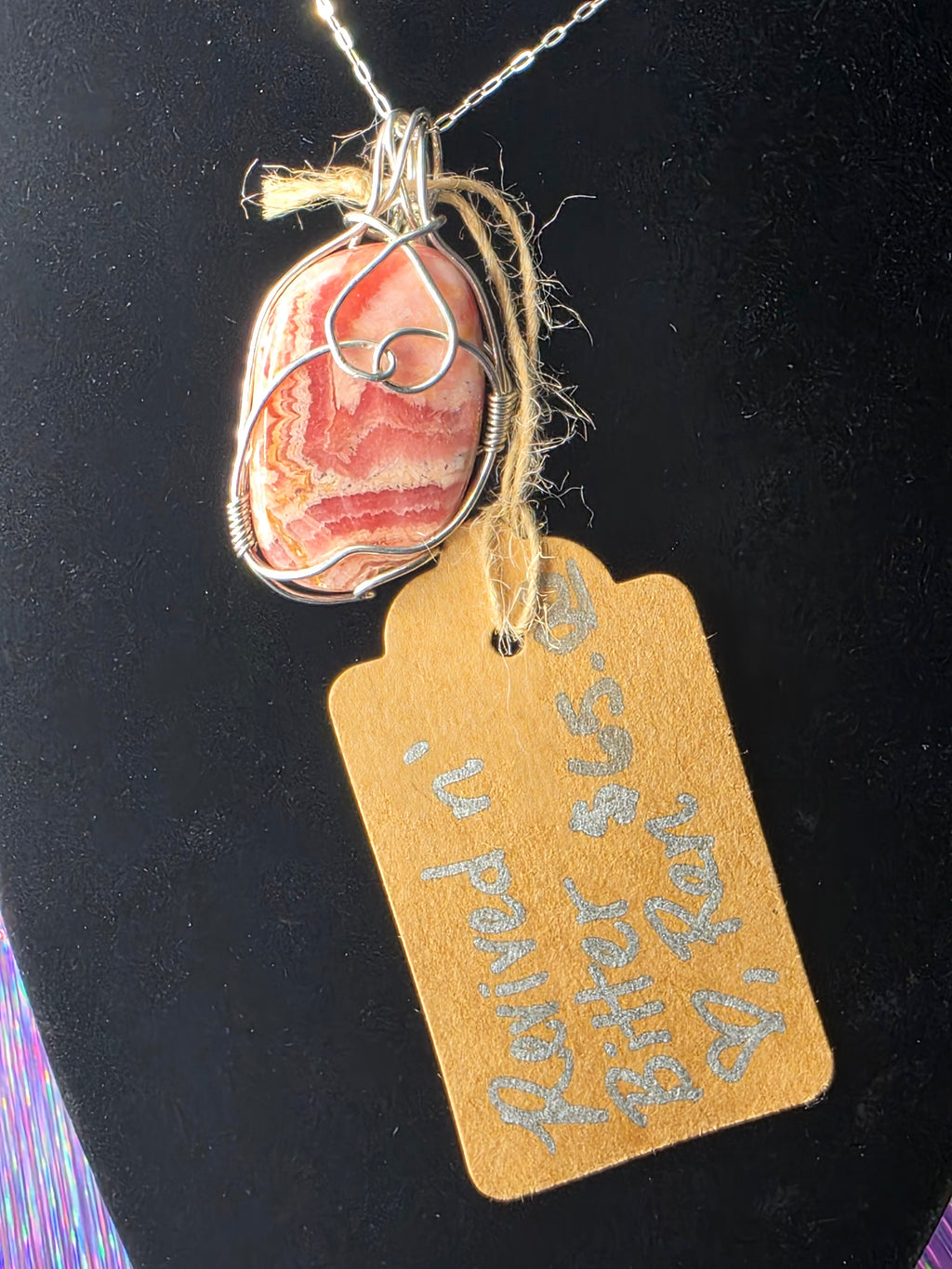 Rhodochrosite Oval Pendant