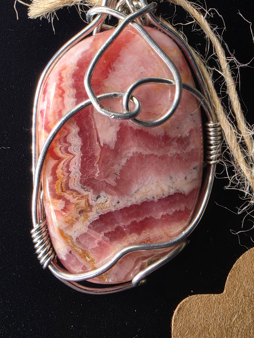 Rhodochrosite Oval Pendant