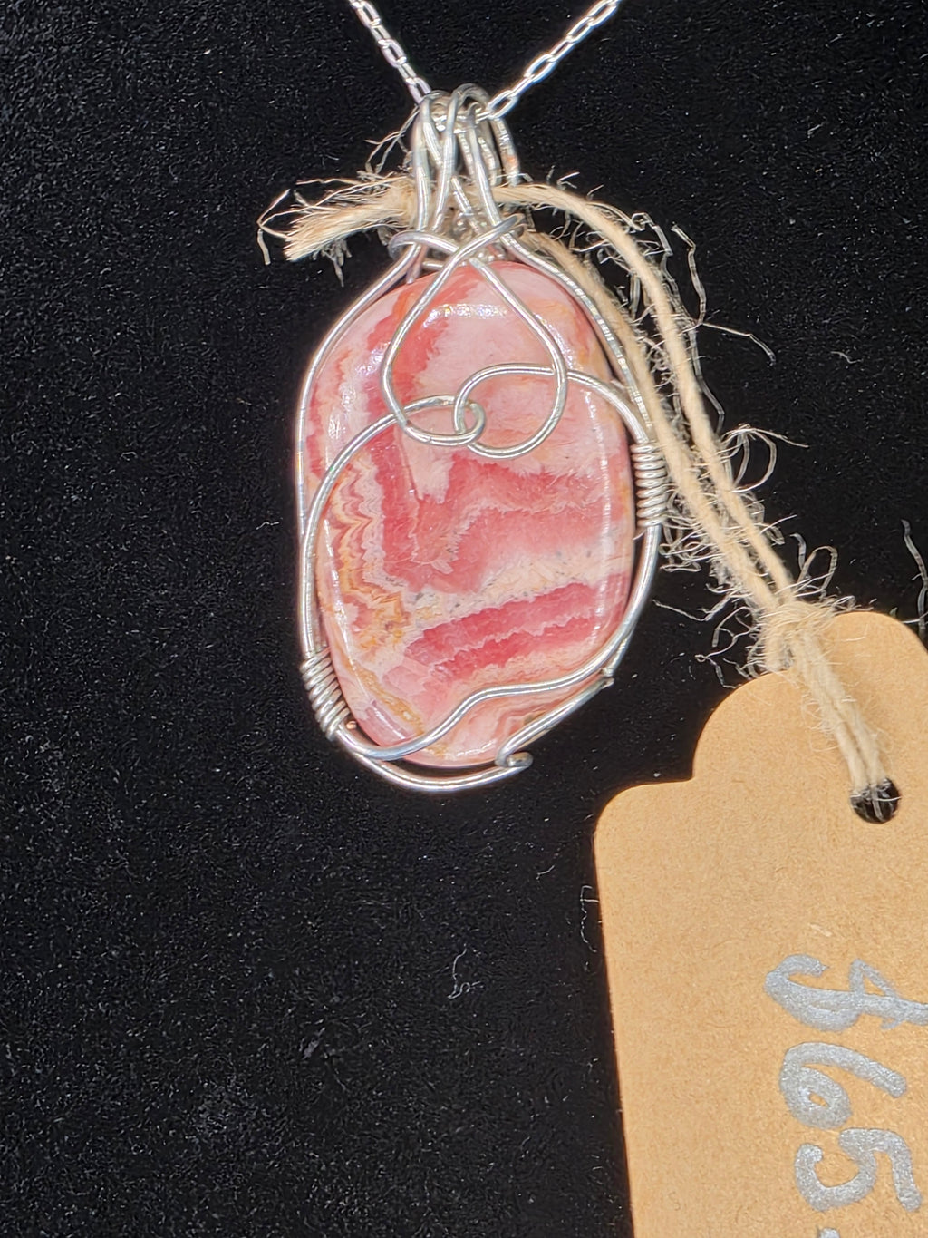 Rhodochrosite Oval Pendant