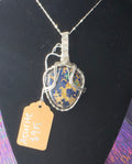 Azurite Rounded Triangle Pendant