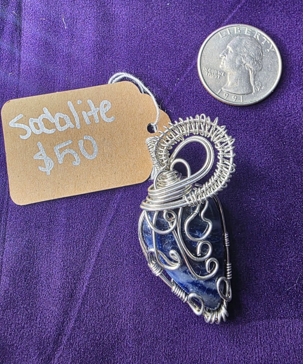 Sodalite Upside-Down Teardrop Pendant