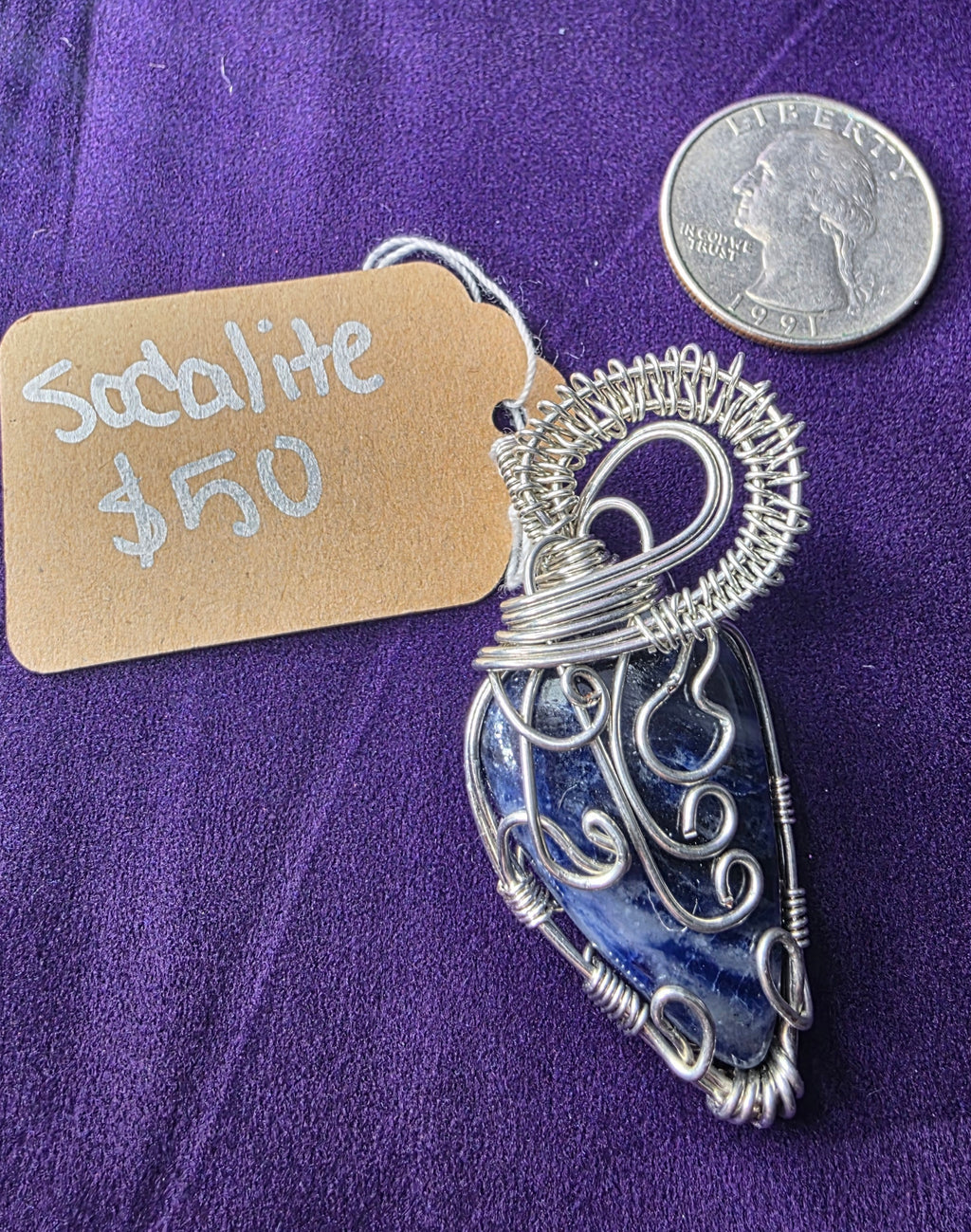 Sodalite Upside-Down Teardrop Pendant