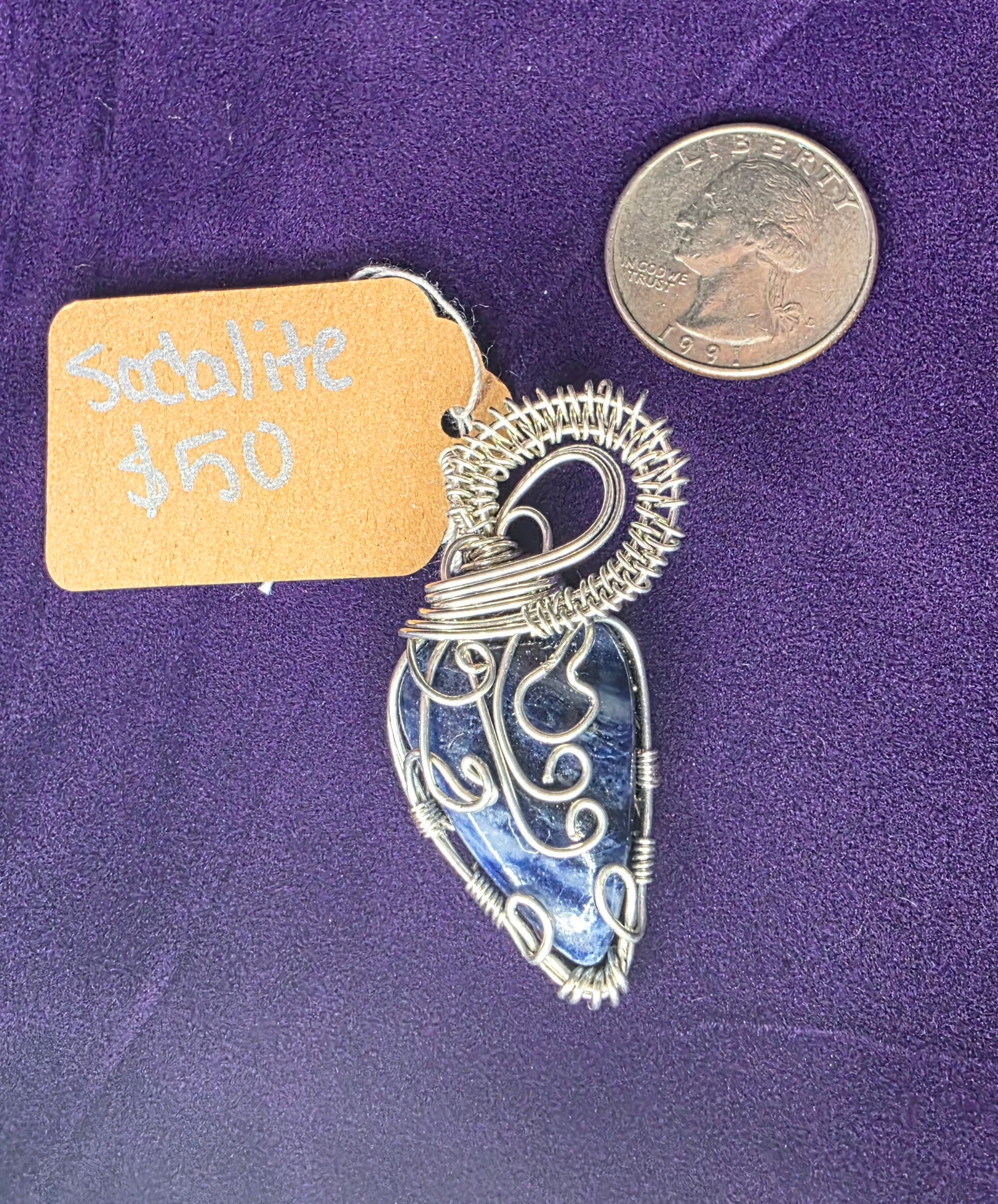 Sodalite Upside-Down Teardrop Pendant
