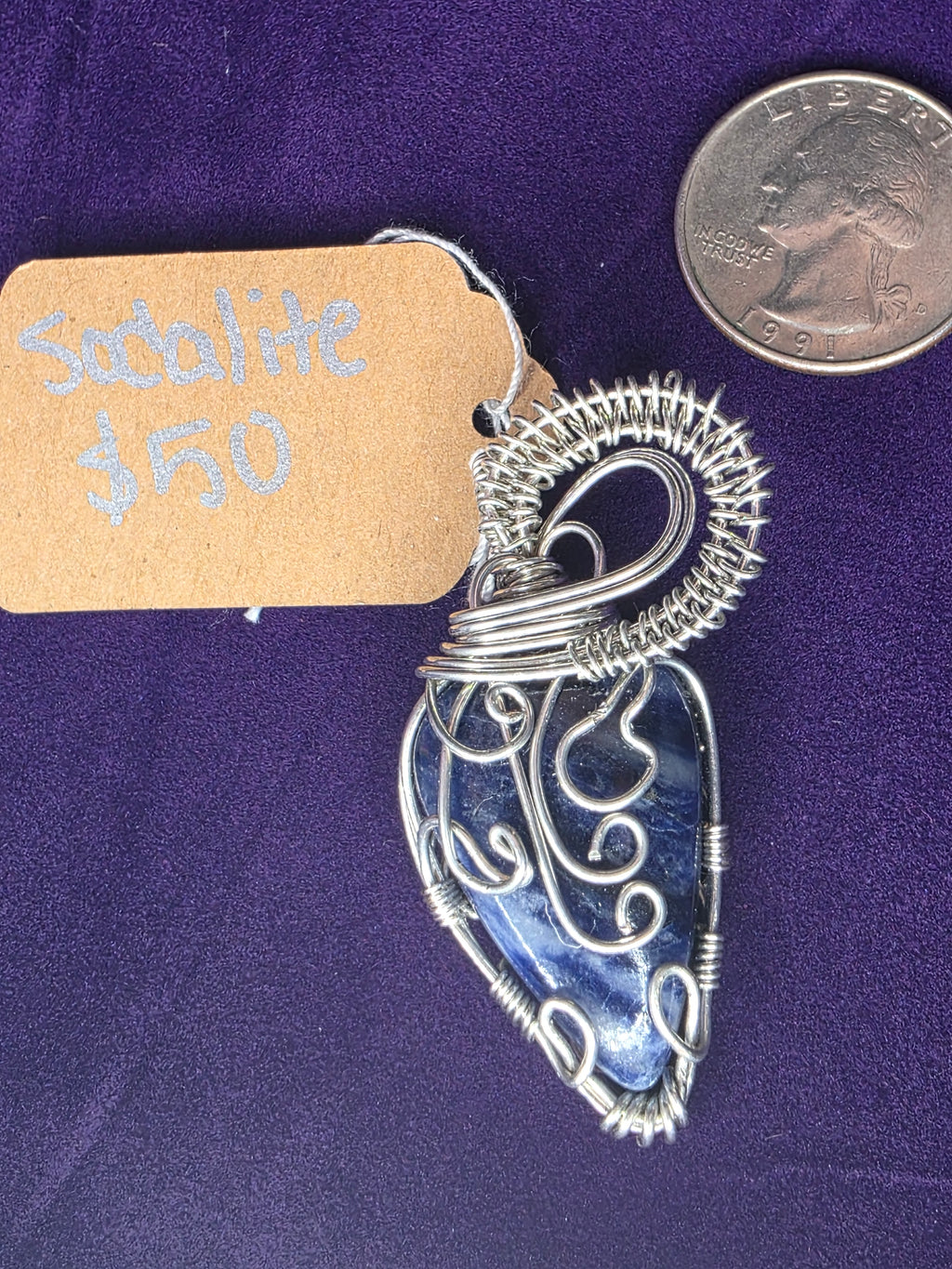 Sodalite Upside-Down Teardrop Pendant
