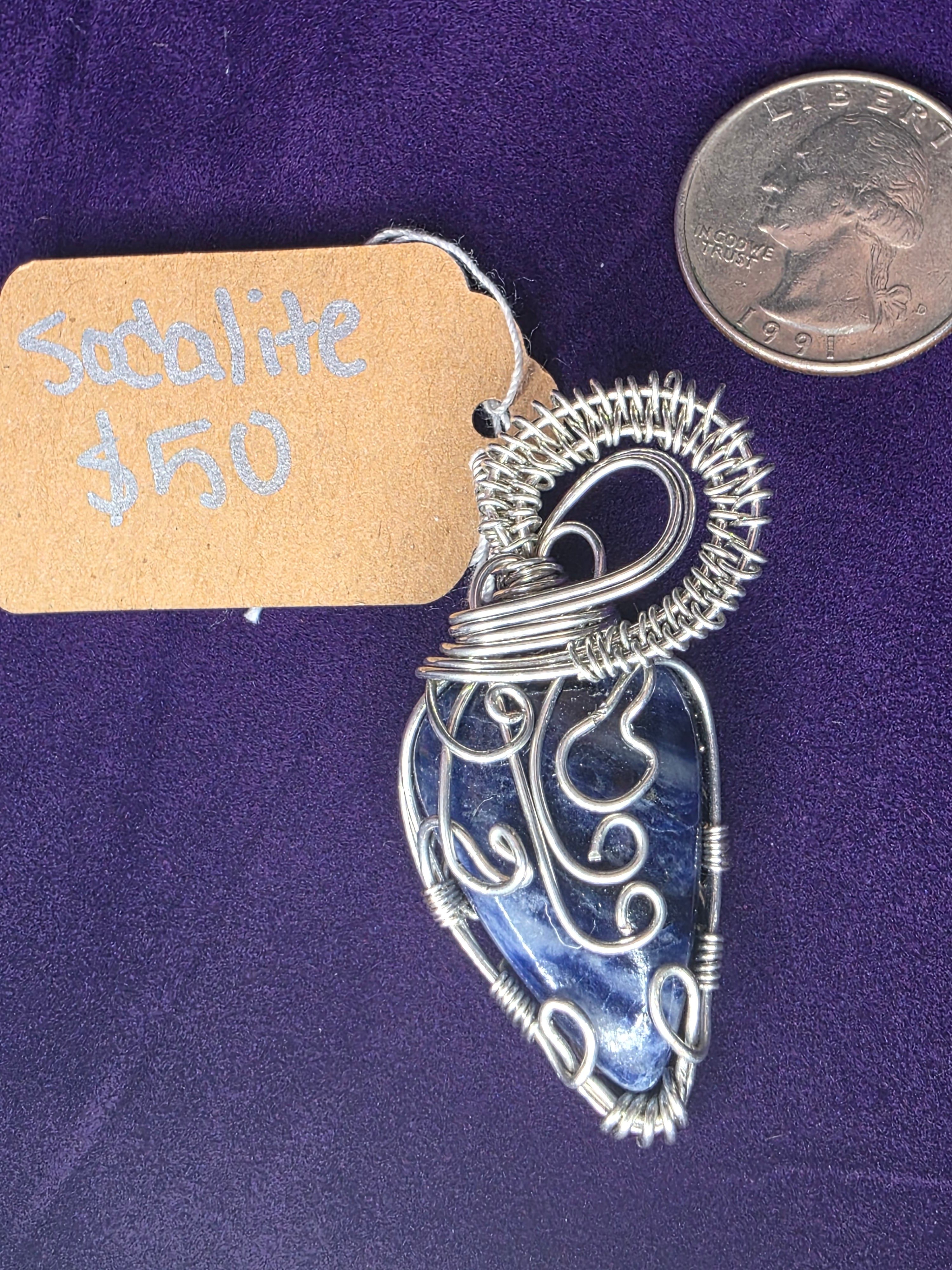 Sodalite Upside-Down Teardrop Pendant