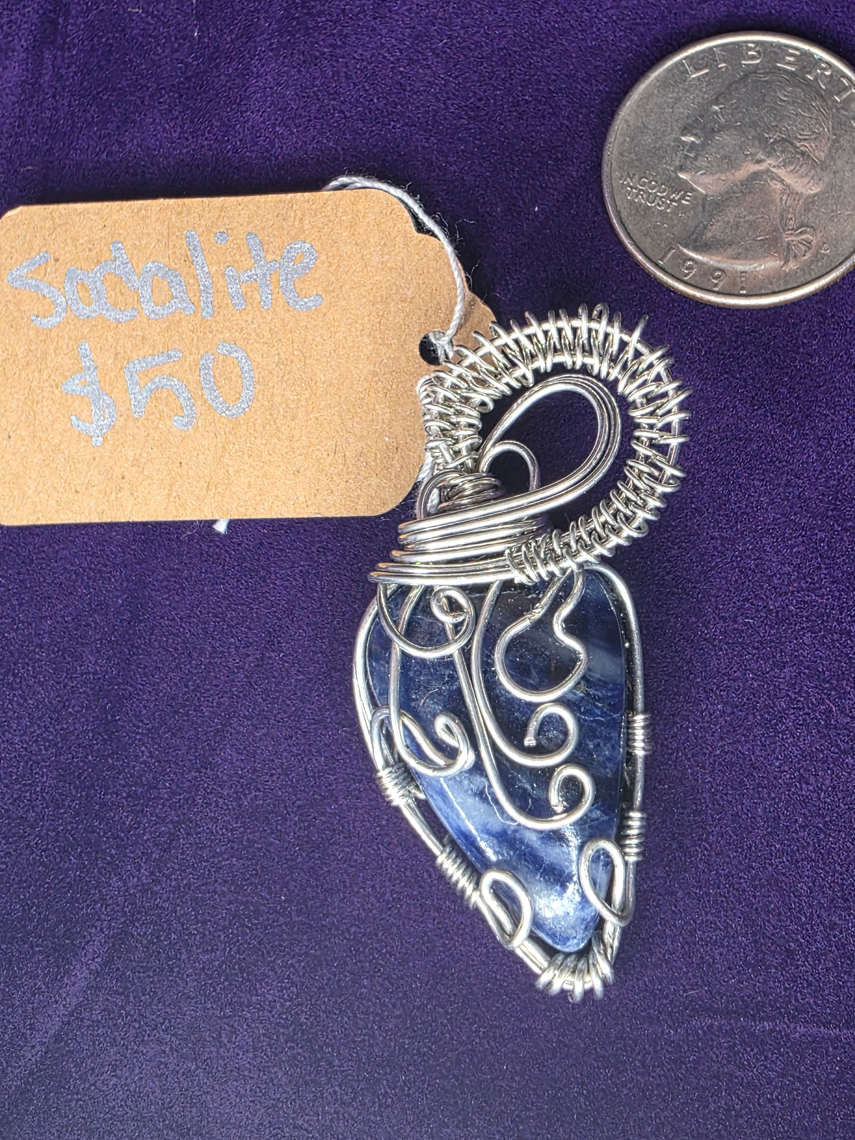 Sodalite Upside-Down Teardrop Pendant
