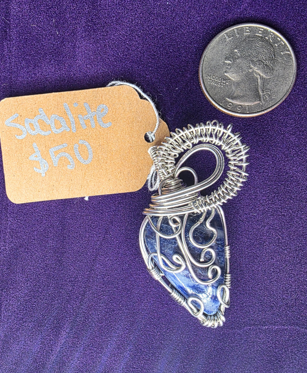 Sodalite Upside-Down Teardrop Pendant