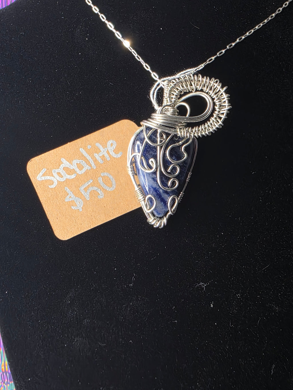 Sodalite Upside-Down Teardrop Pendant