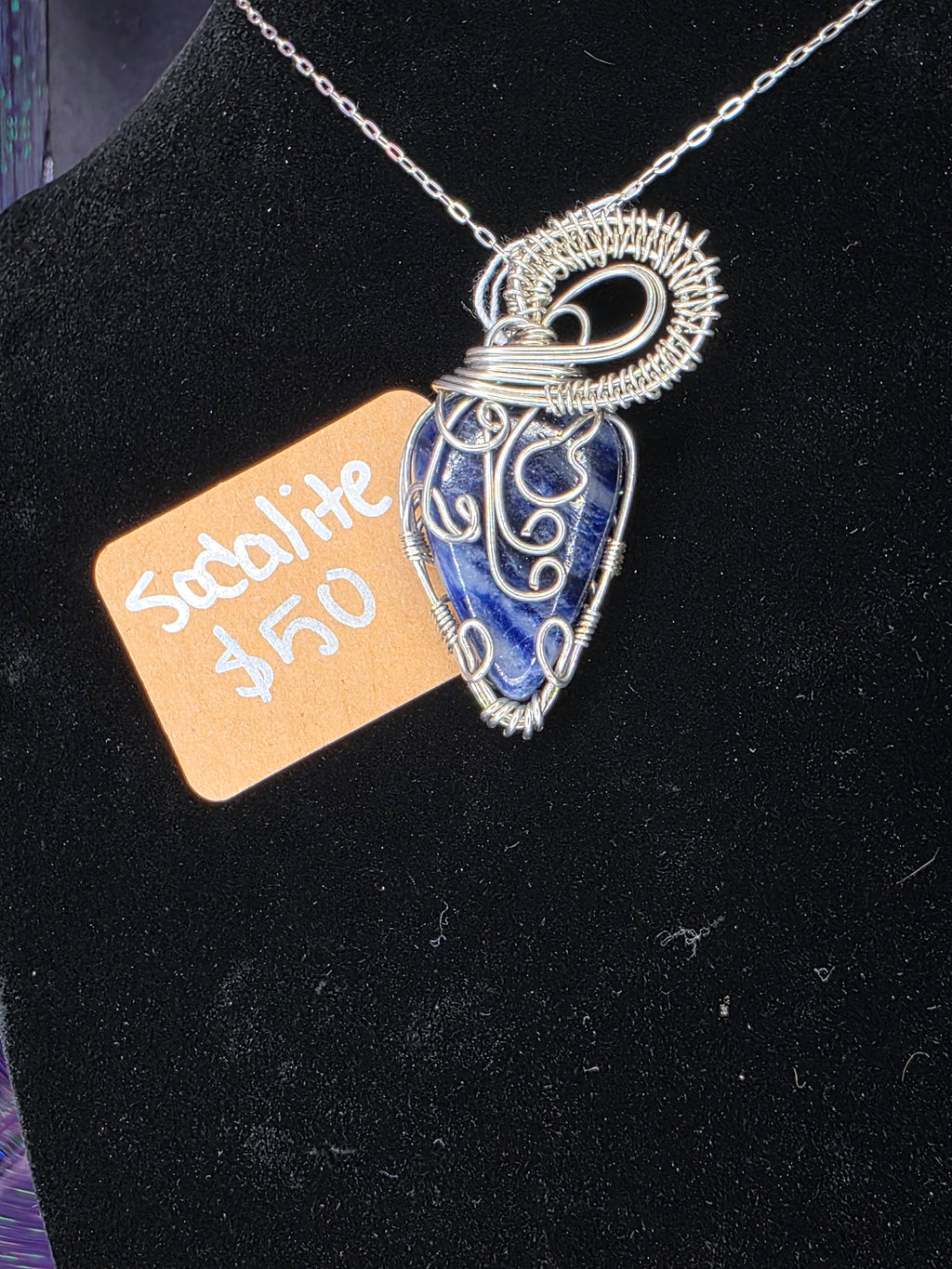 Sodalite Upside-Down Teardrop Pendant