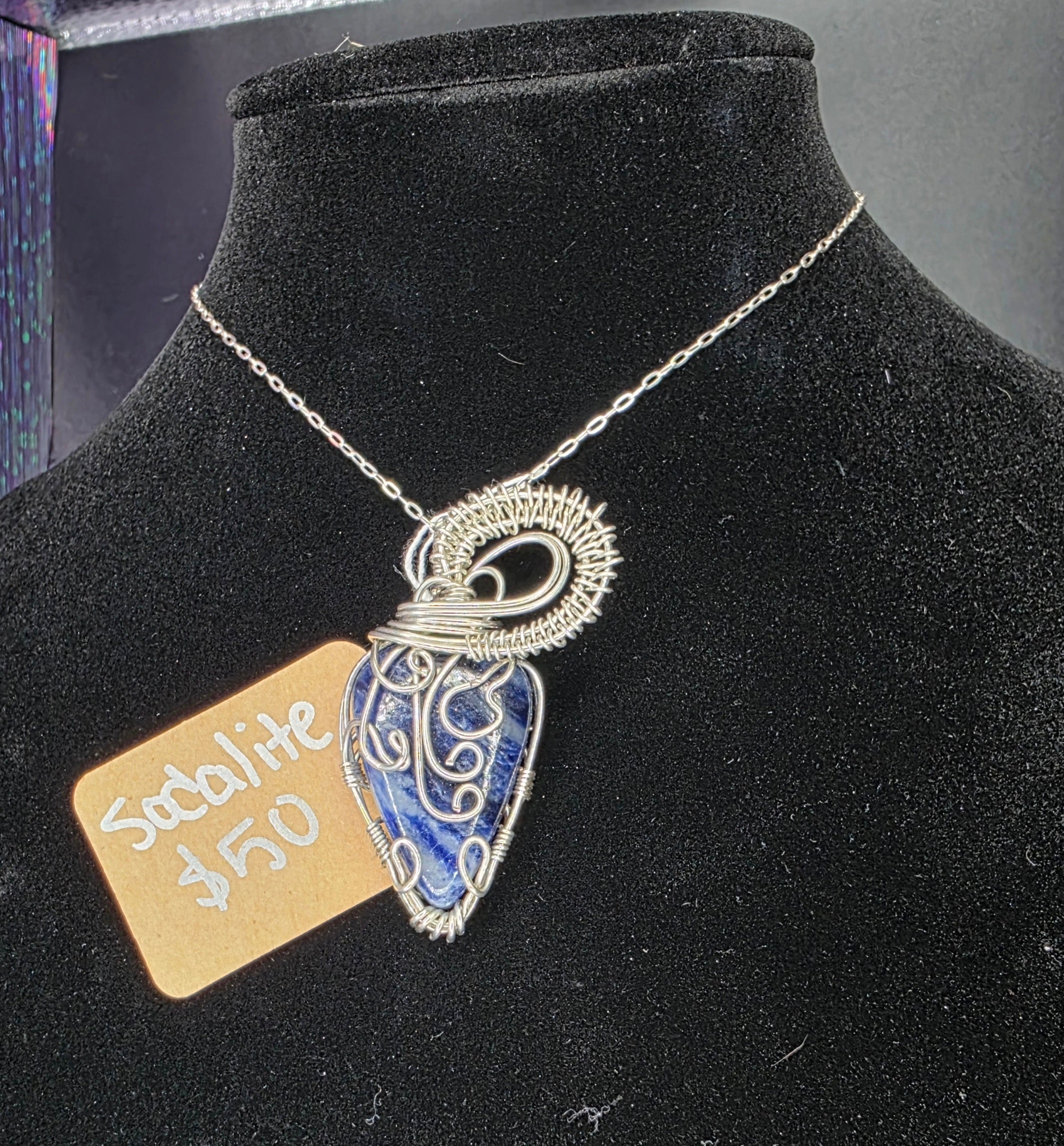 Sodalite Upside-Down Teardrop Pendant