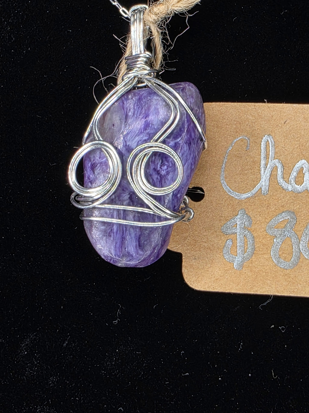Large Charoite Freeform Pendant