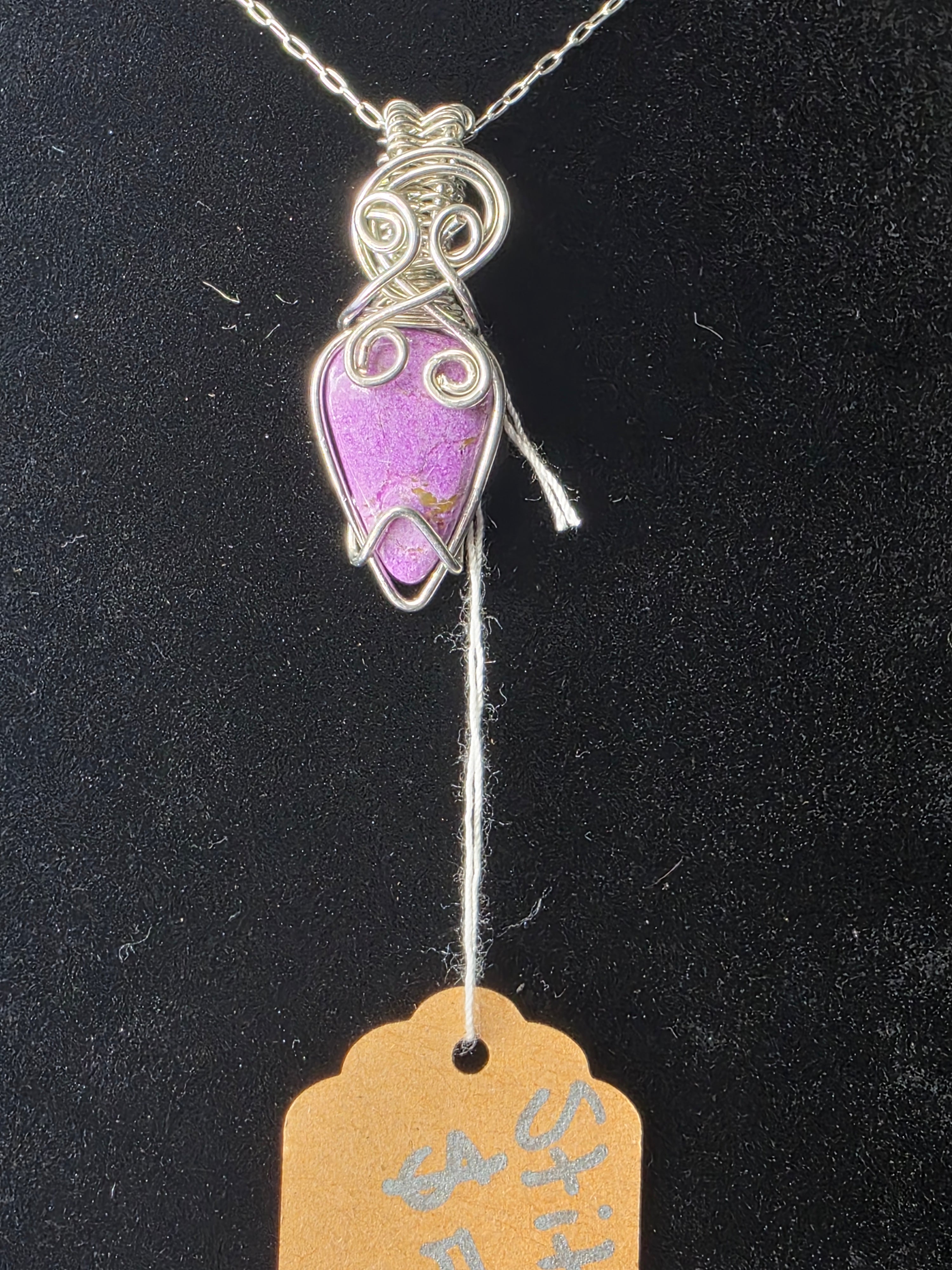 Stichtite Upside-Down Teardrop Pendant