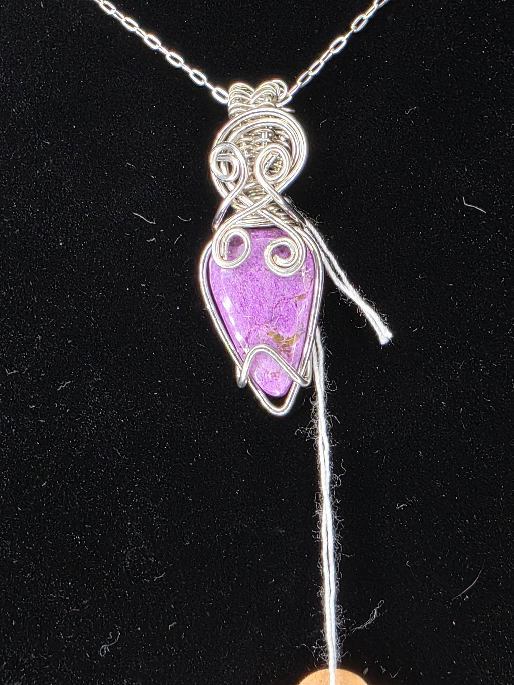Stichtite Upside-Down Teardrop Pendant