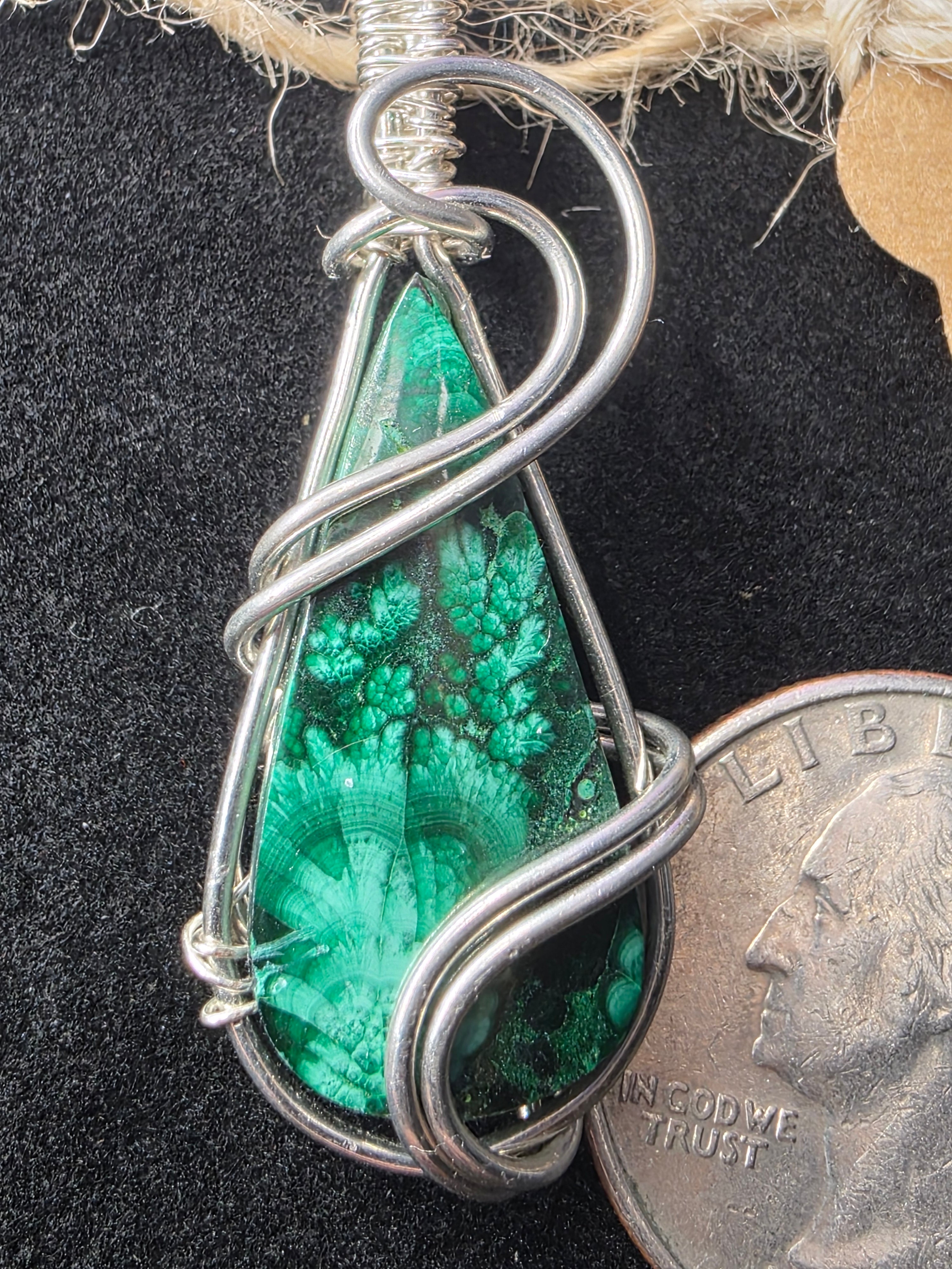Malachite Teardrop Pendant