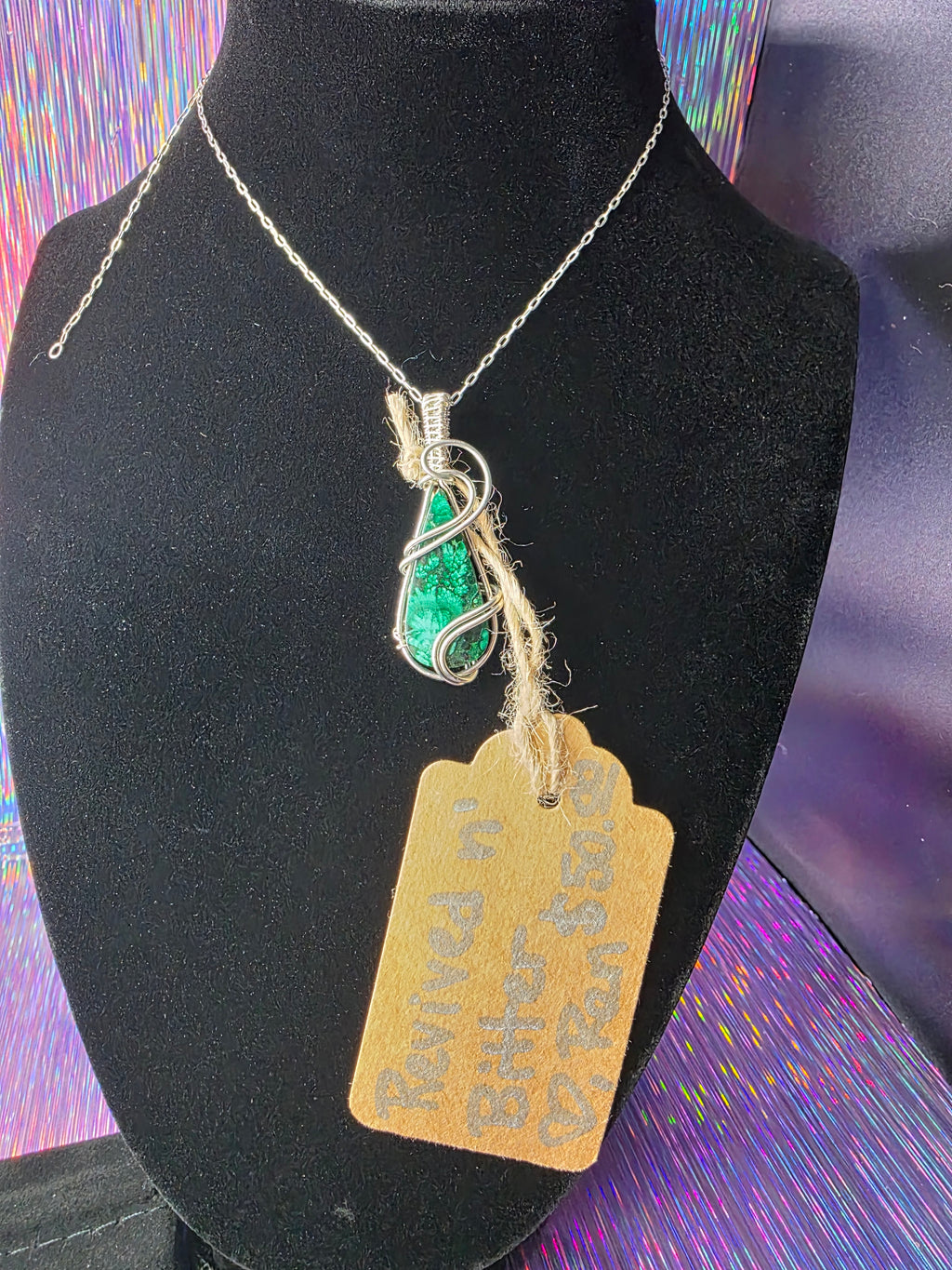 Malachite Teardrop Pendant
