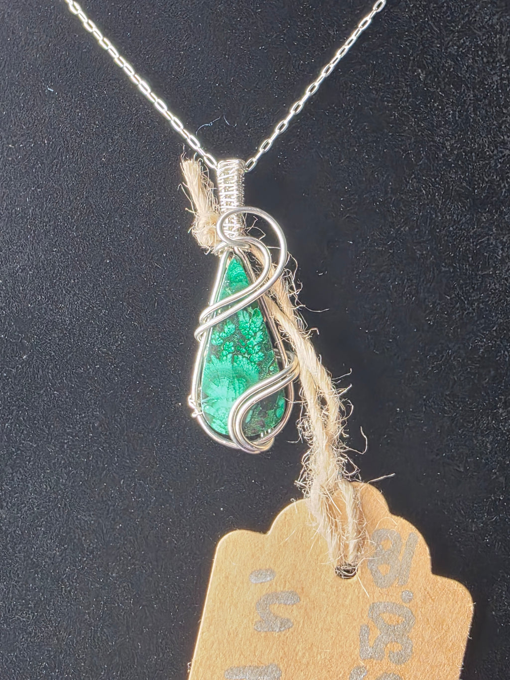 Malachite Teardrop Pendant