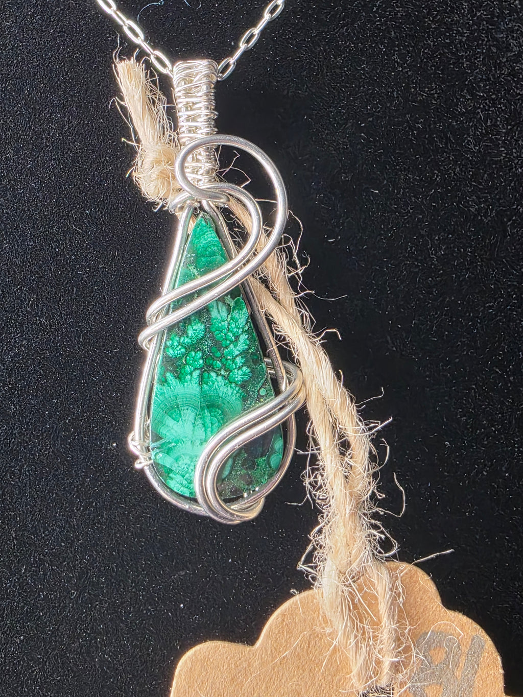 Malachite Teardrop Pendant