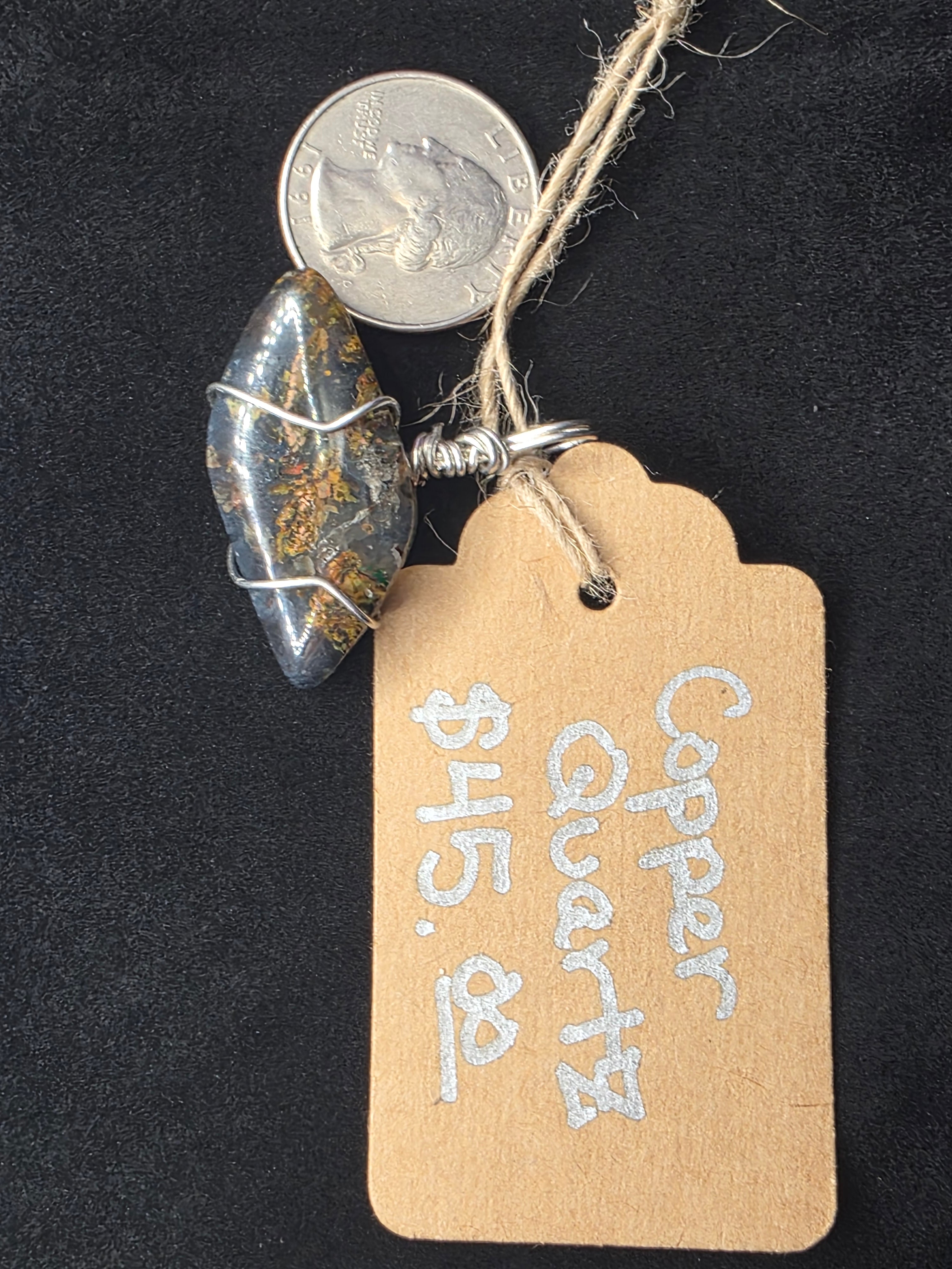 Copper Quartz Marquis Pendant