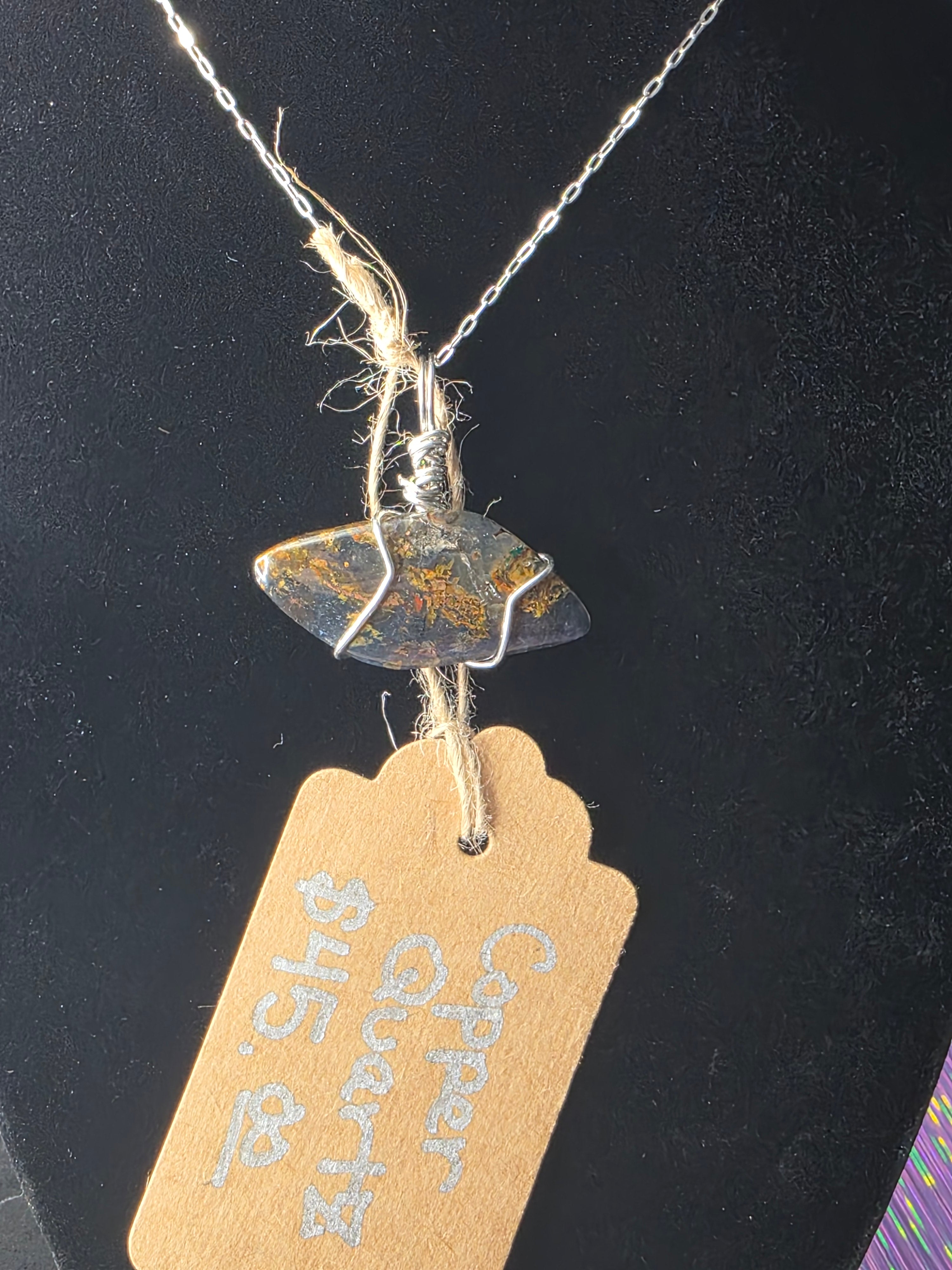 Copper Quartz Marquis Pendant