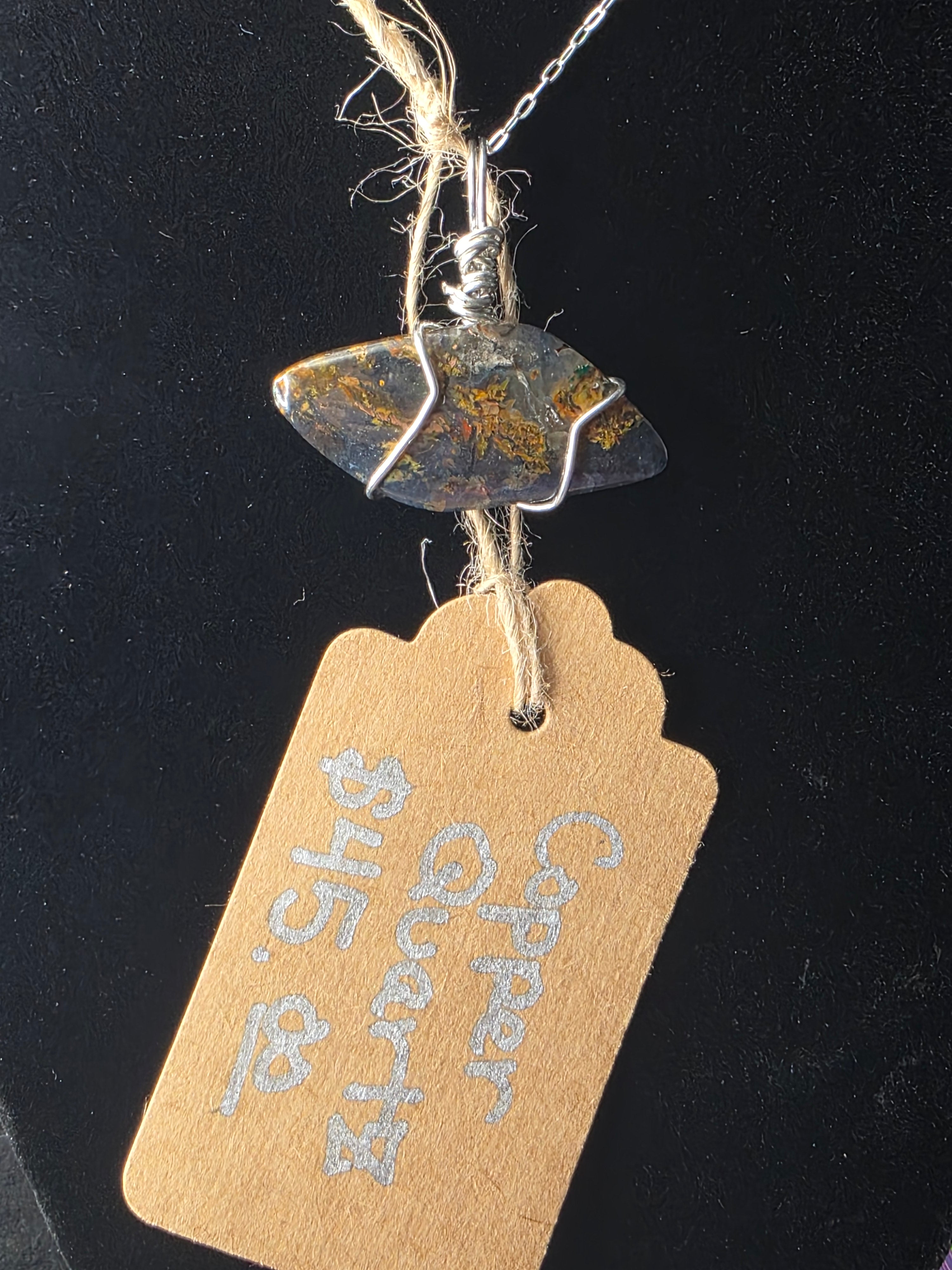 Copper Quartz Marquis Pendant