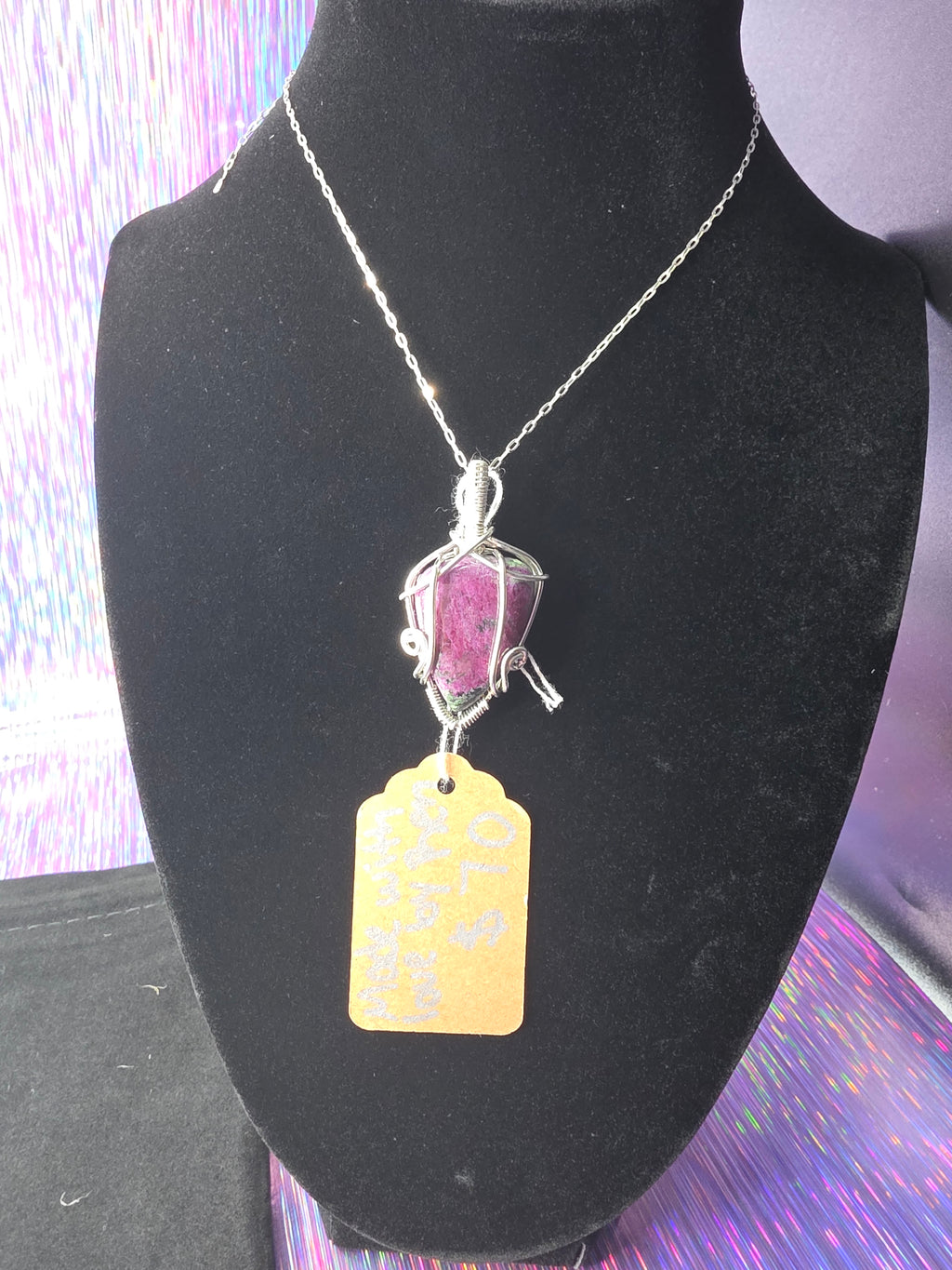 Ruby in Zoisite Teardrop Pendant