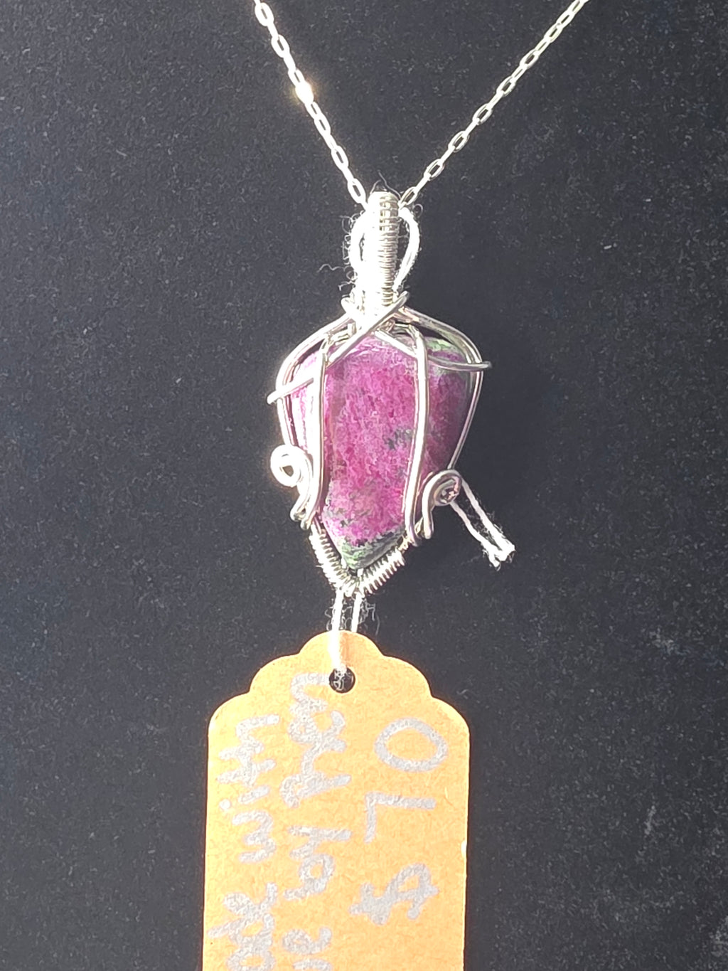 Ruby in Zoisite Teardrop Pendant