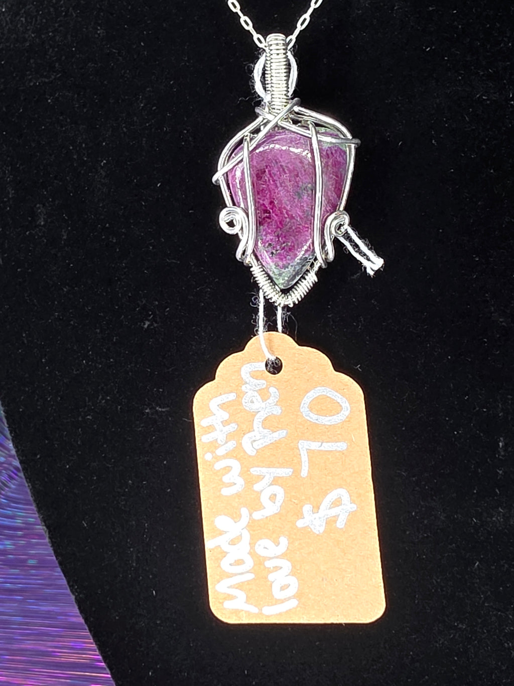 Ruby in Zoisite Teardrop Pendant