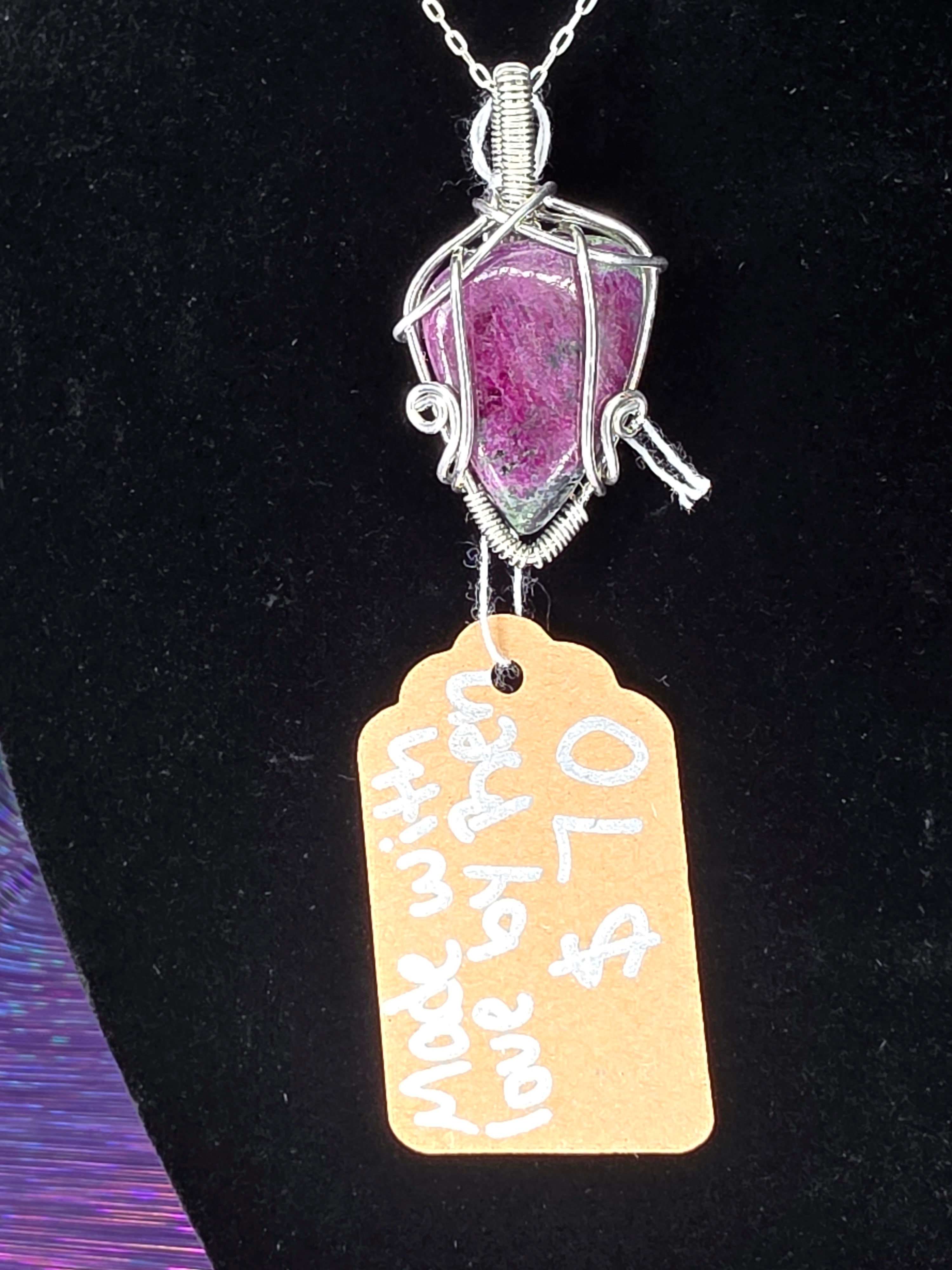 Ruby in Zoisite Teardrop Pendant