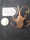 Rutilated Quartz Butterfly Pendant
