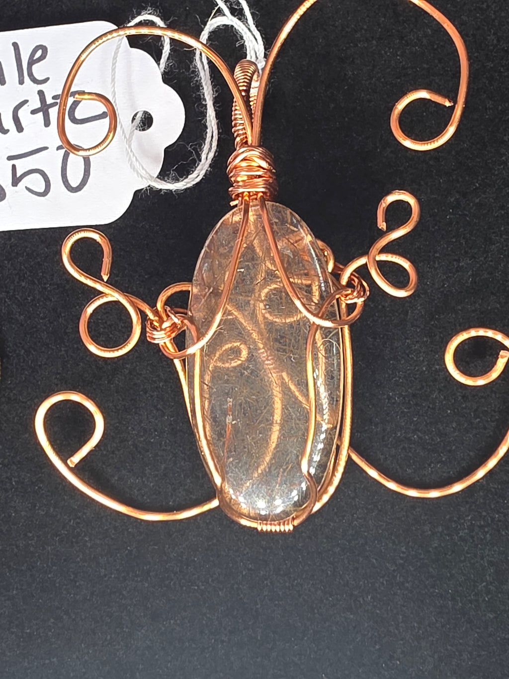 Rutilated Quartz Butterfly Pendant