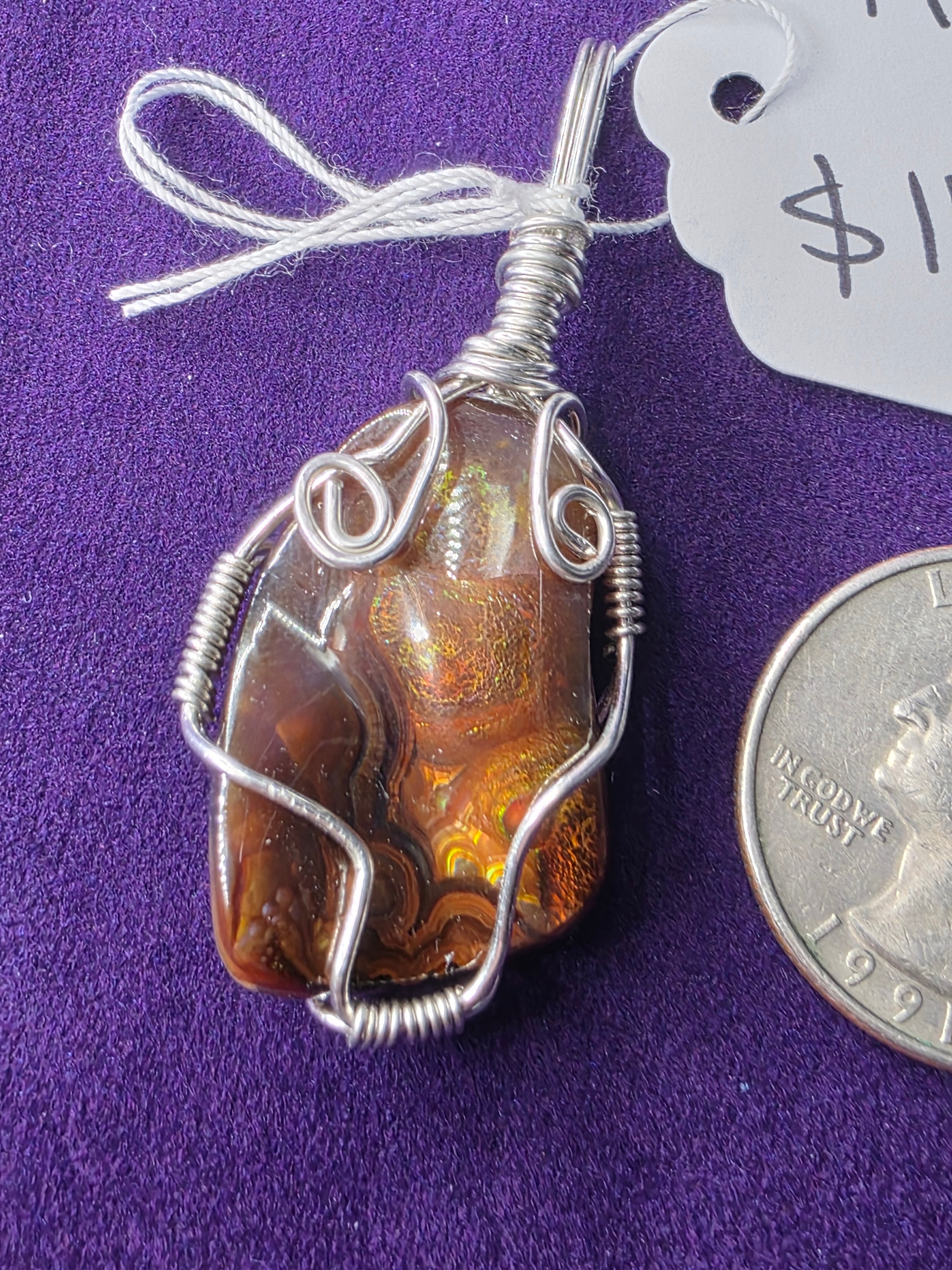 Mexican Fire Agate Pendant