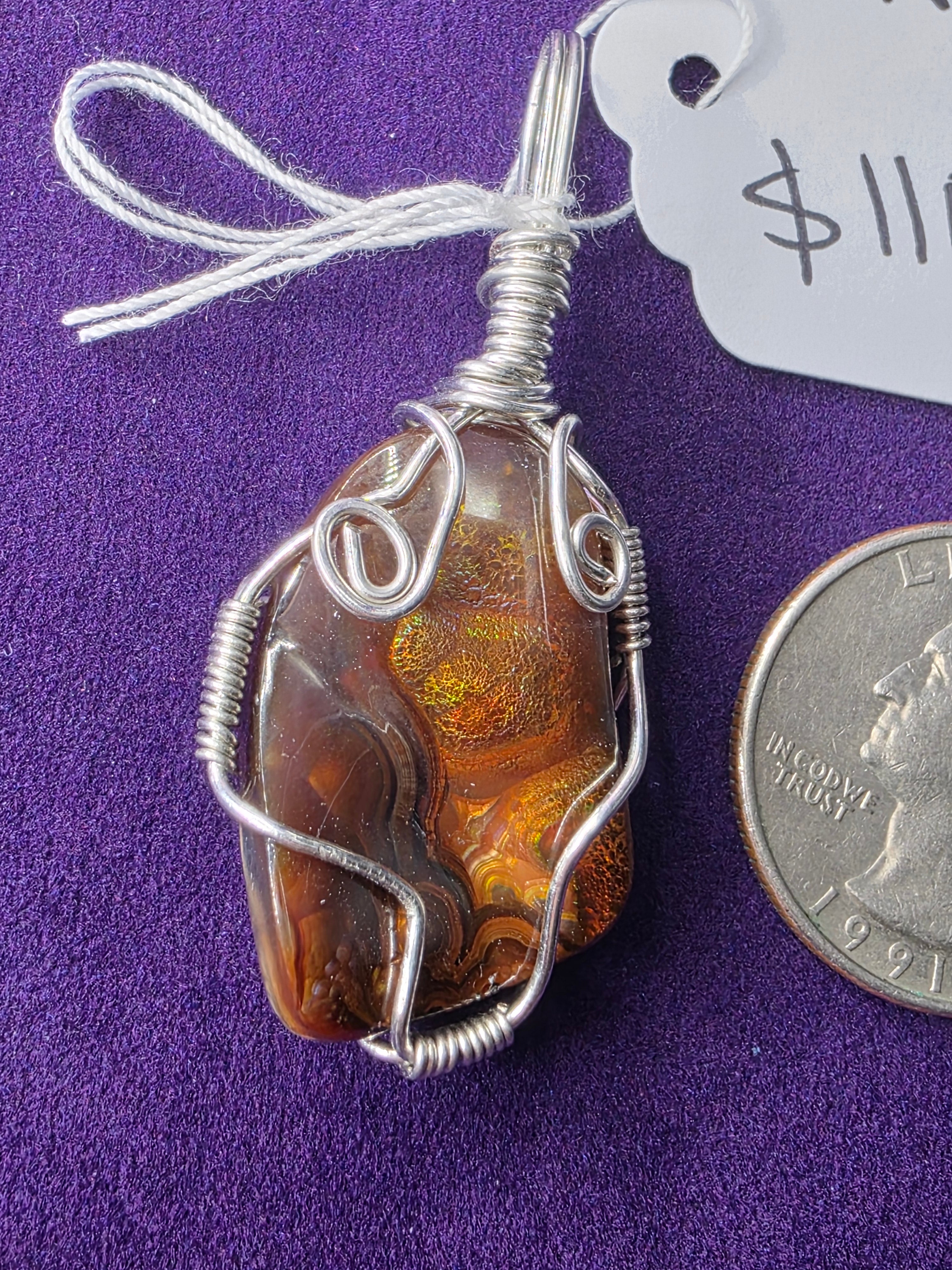 Mexican Fire Agate Pendant