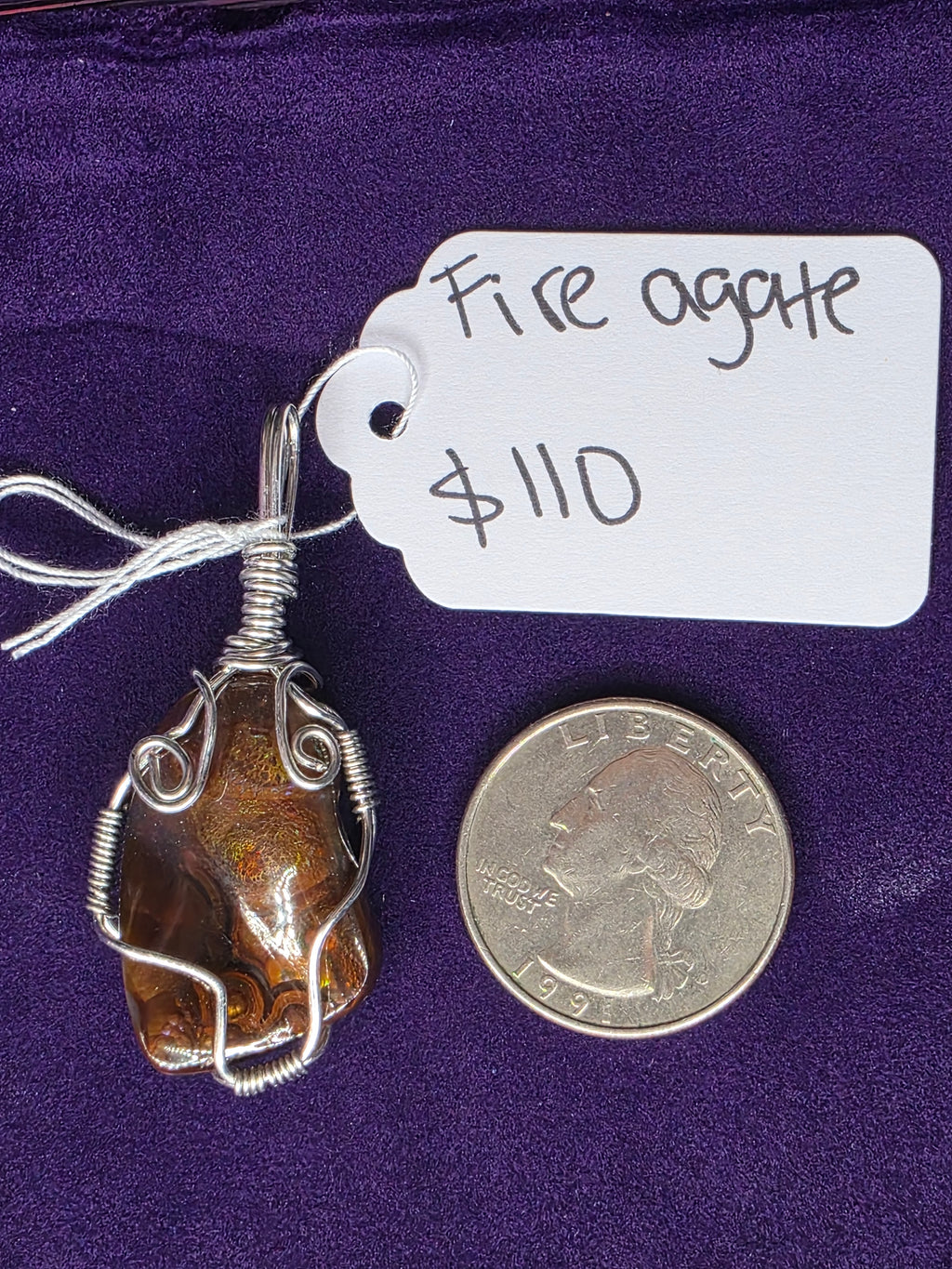Mexican Fire Agate Pendant