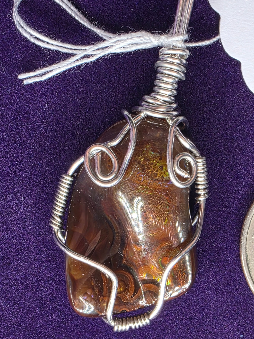 Mexican Fire Agate Pendant