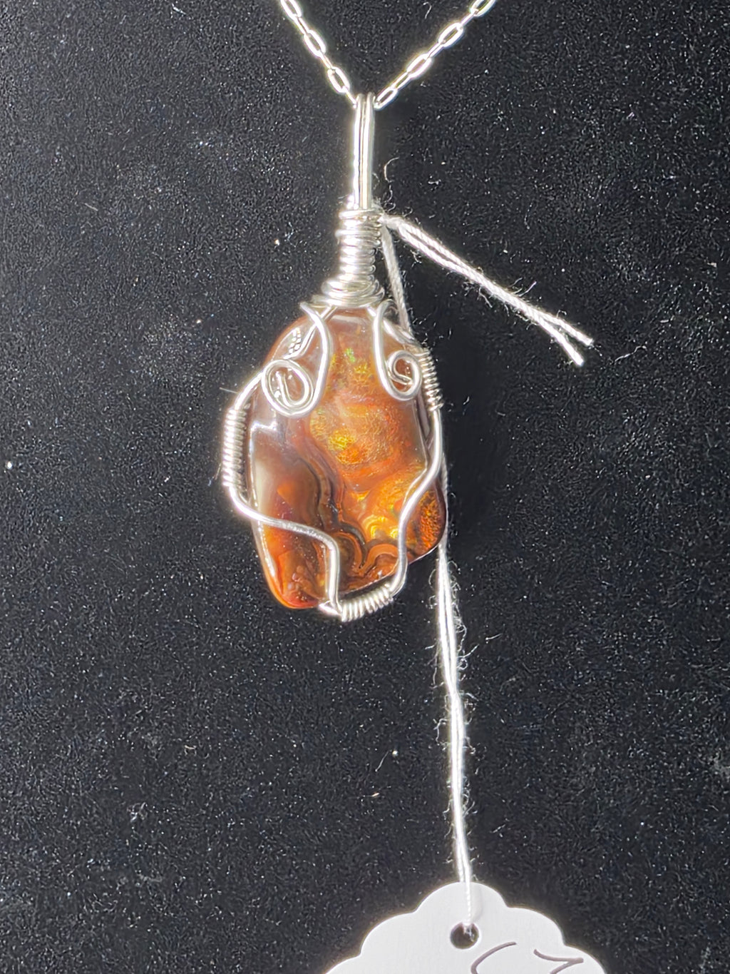 Mexican Fire Agate Pendant