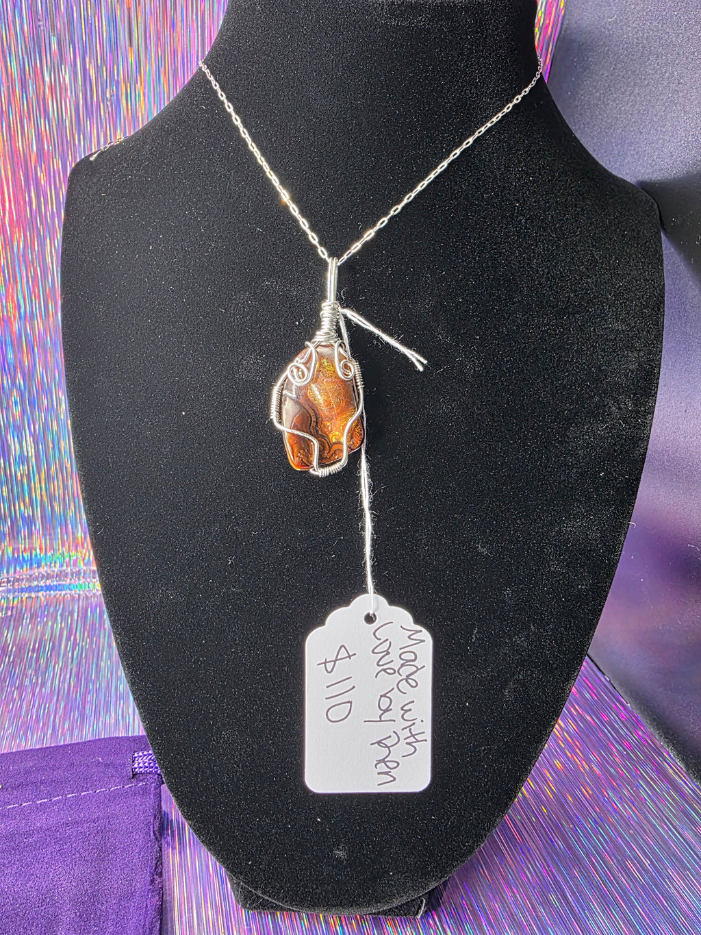 Mexican Fire Agate Pendant
