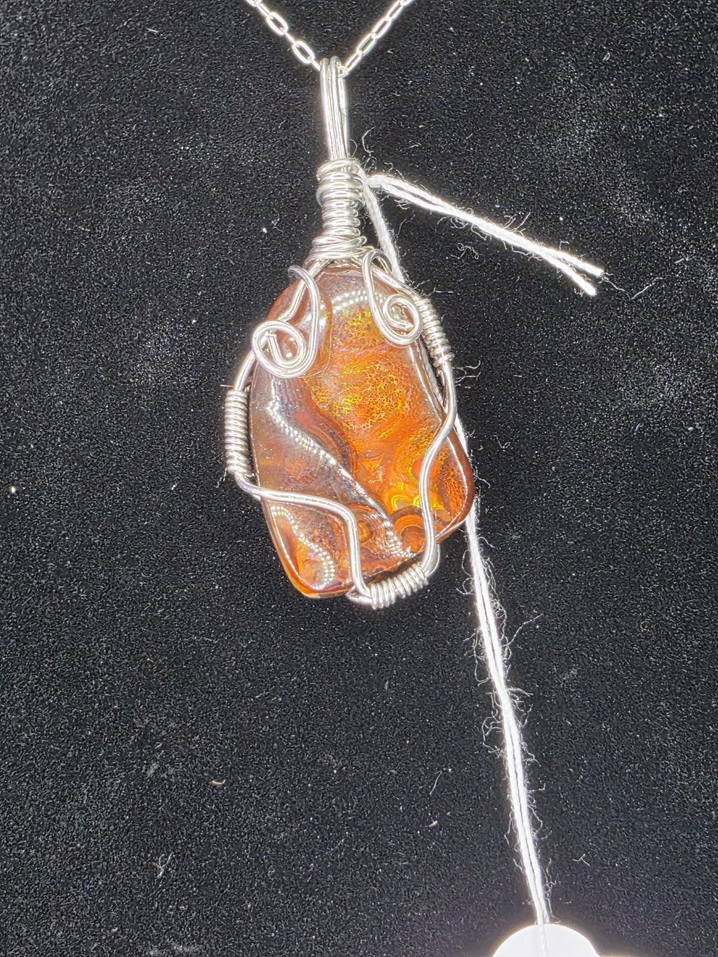 Mexican Fire Agate Pendant