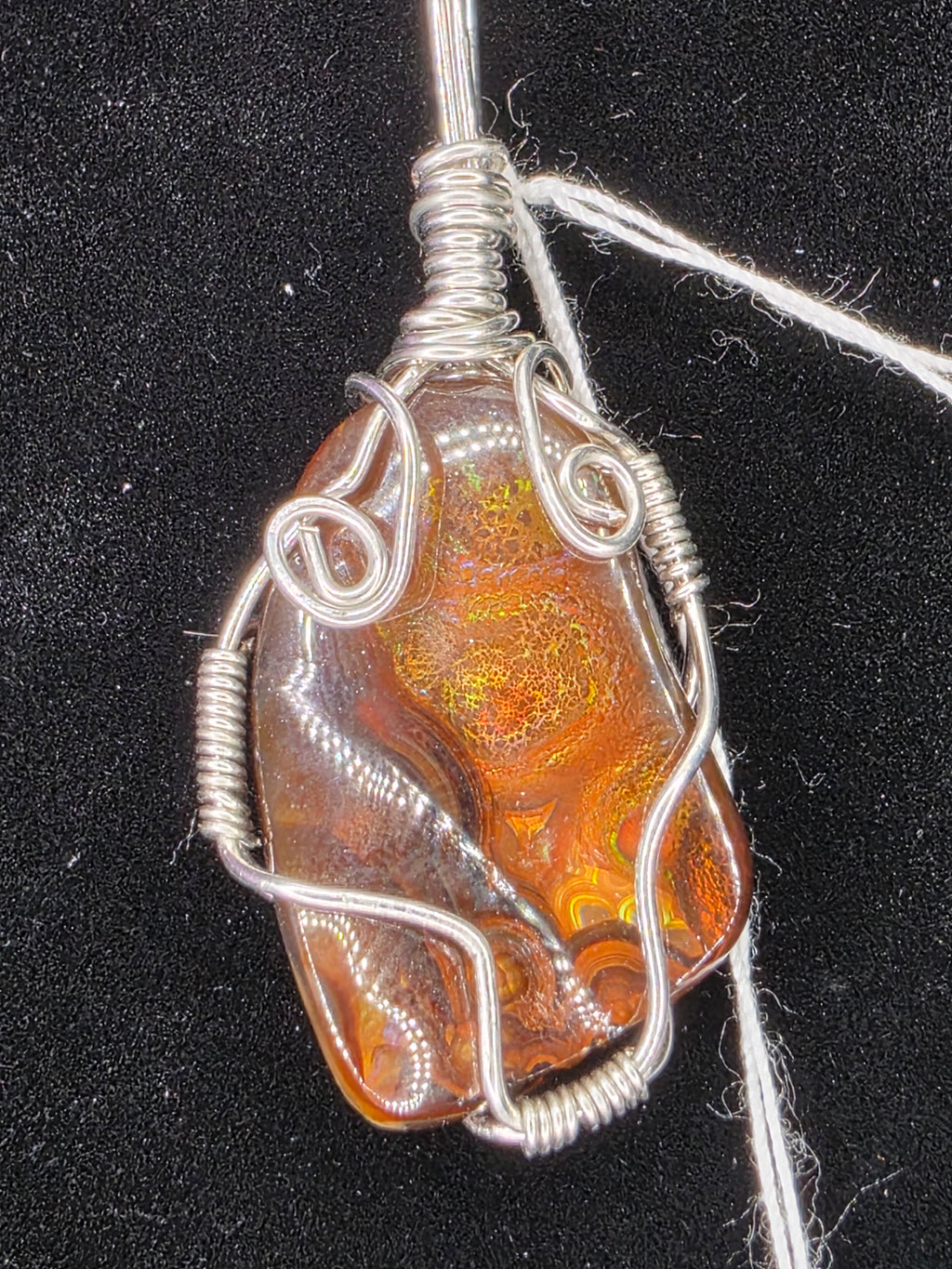 Mexican Fire Agate Pendant