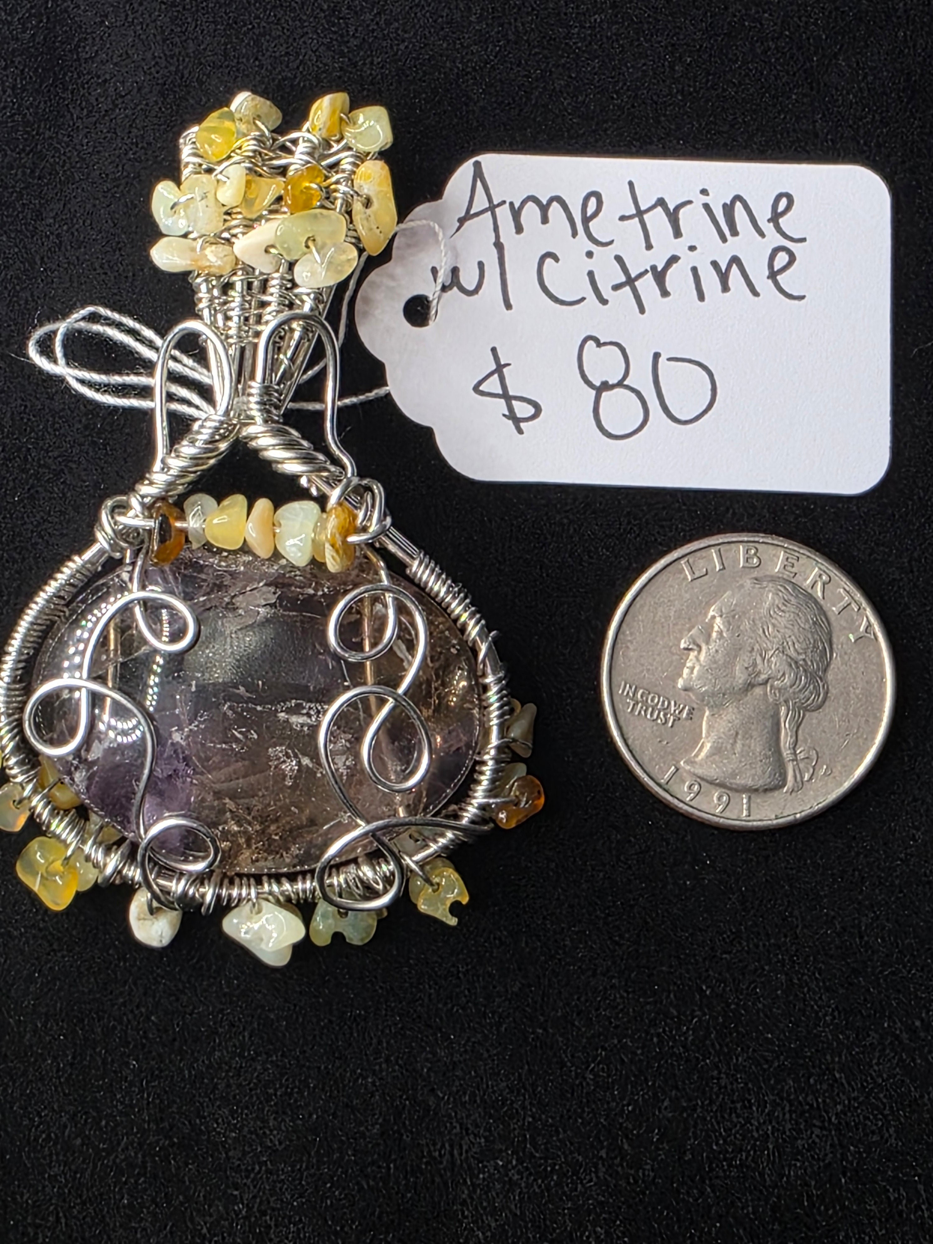 Ametrine & Citrine Pendant