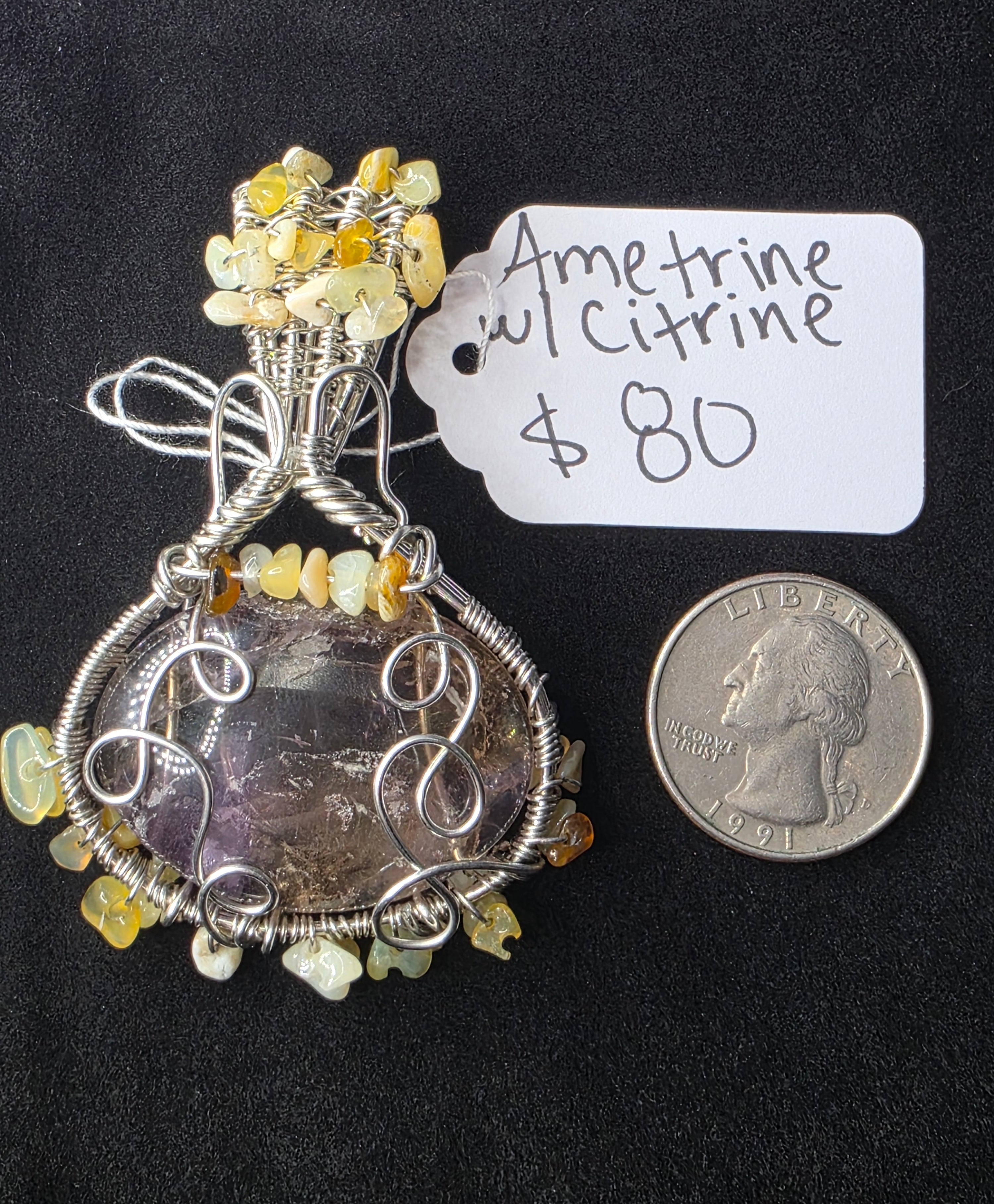 Ametrine & Citrine Pendant