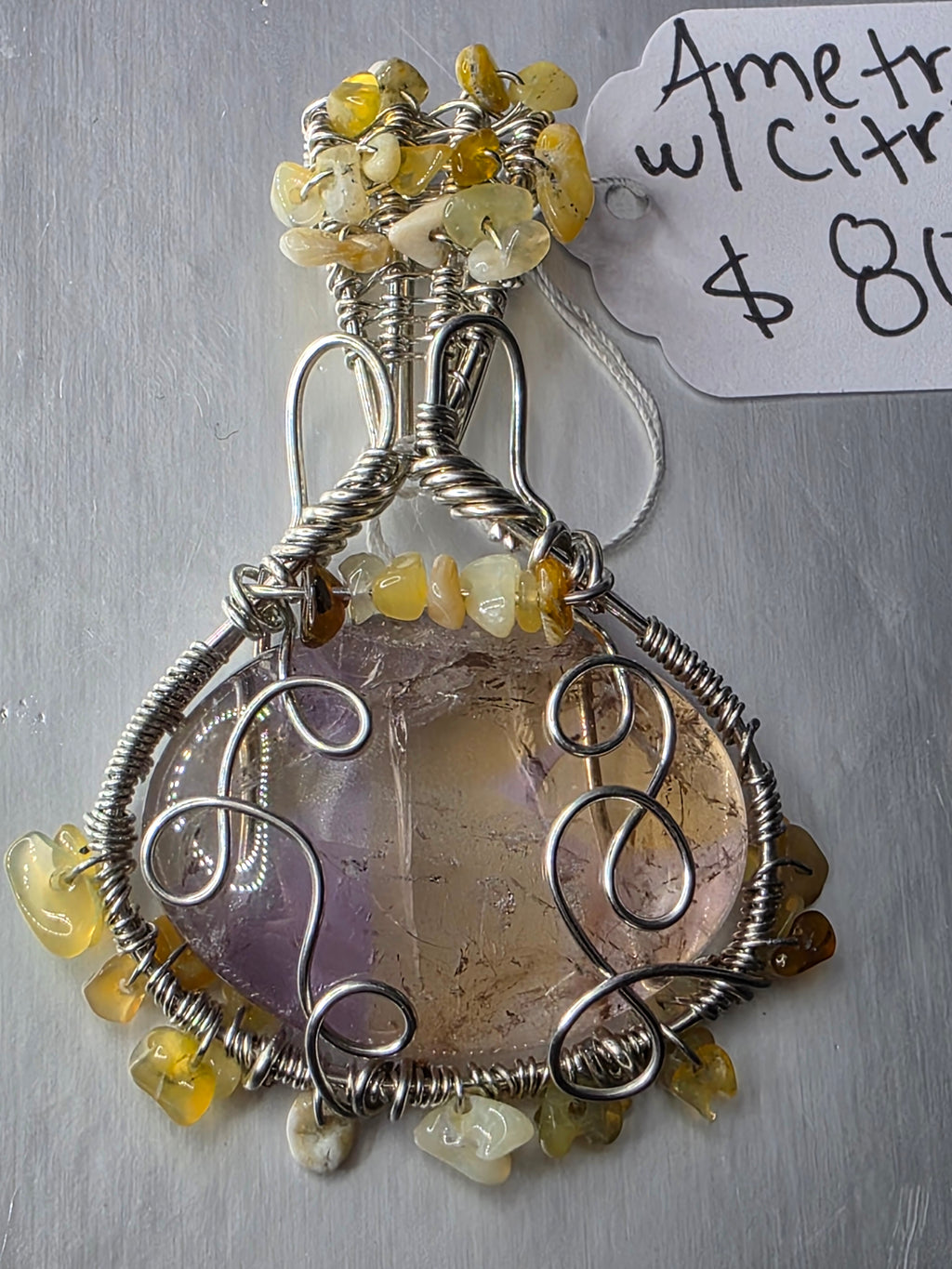 Ametrine & Citrine Pendant
