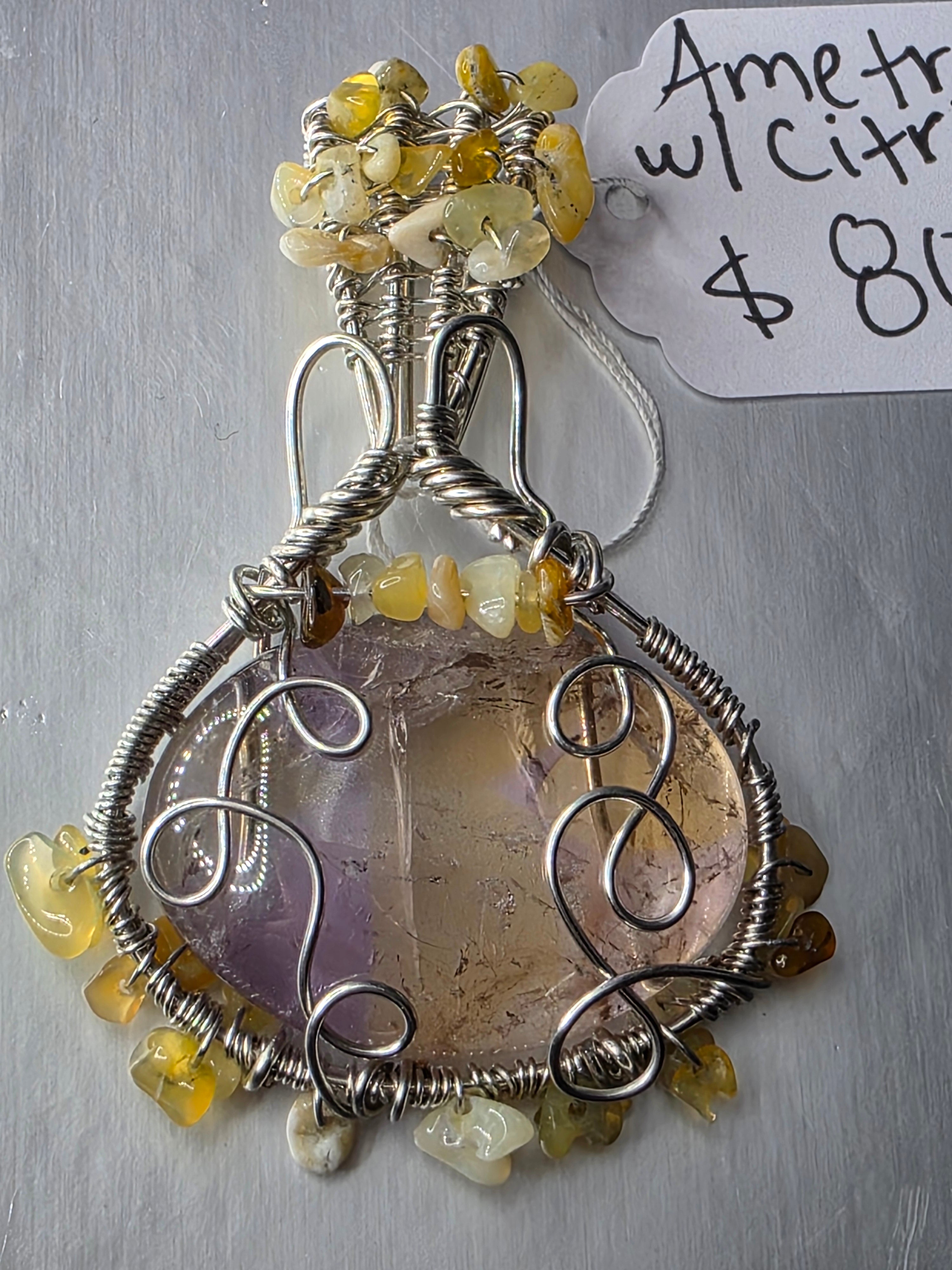 Ametrine & Citrine Pendant